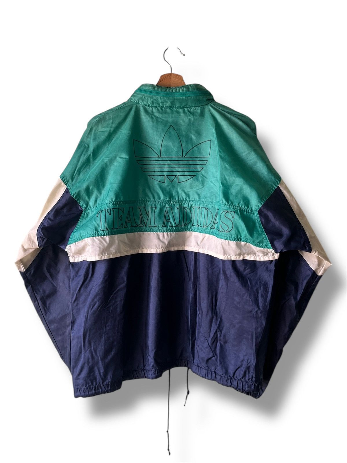Adidas × Vintage Vintage Team Adidas Big Logo Windbreaker Size US L / EU 52-54 / 3 - 1 Thumbnail