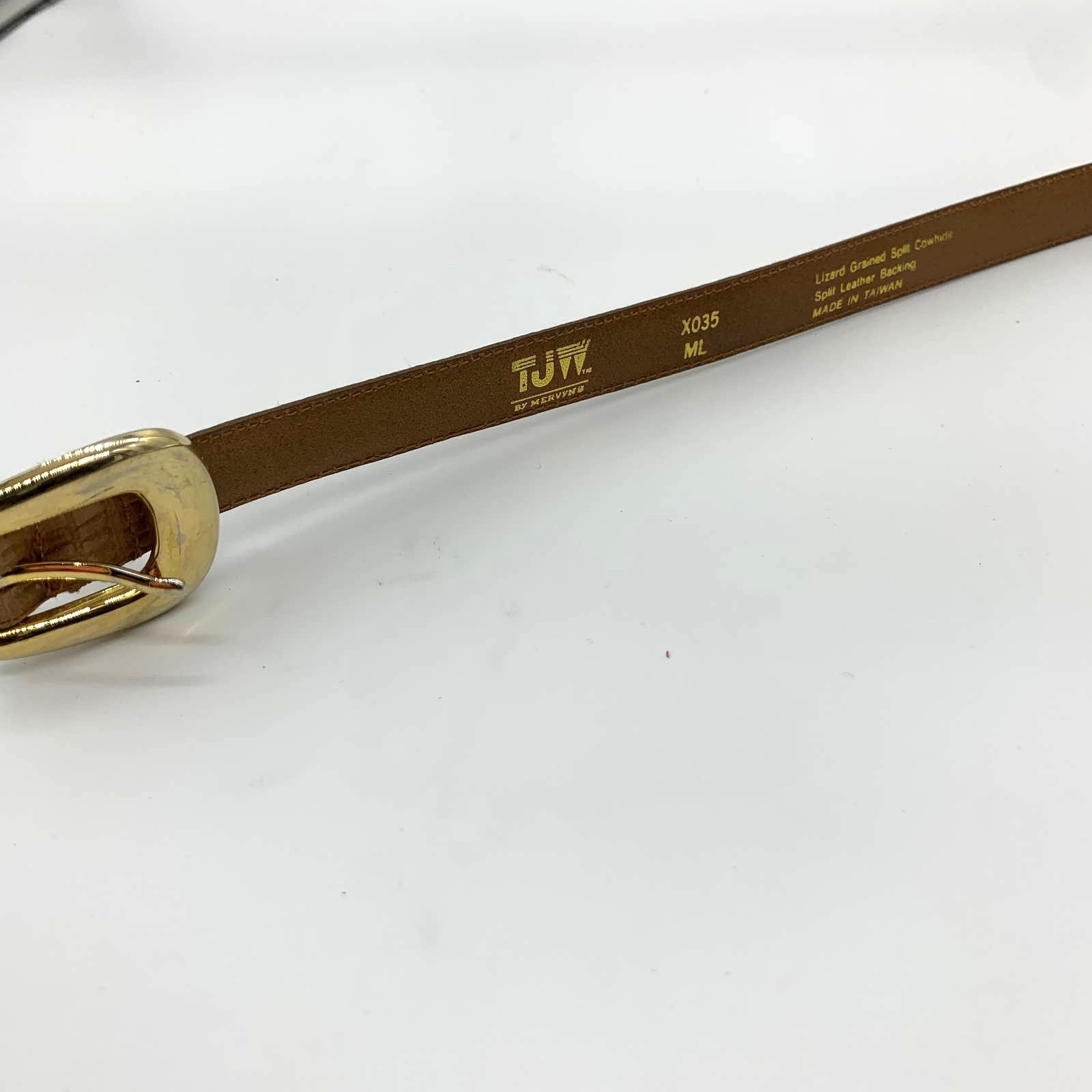 Other TJW Brown Genuine Leather Womens Belt Size M-L Size ONE SIZE - 6 Thumbnail