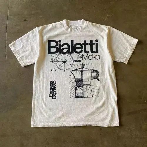 Japanese Brand × Vintage White casual retro mechanical print t-shirt Size US M / EU 48-50 / 2 - 1 Thumbnail