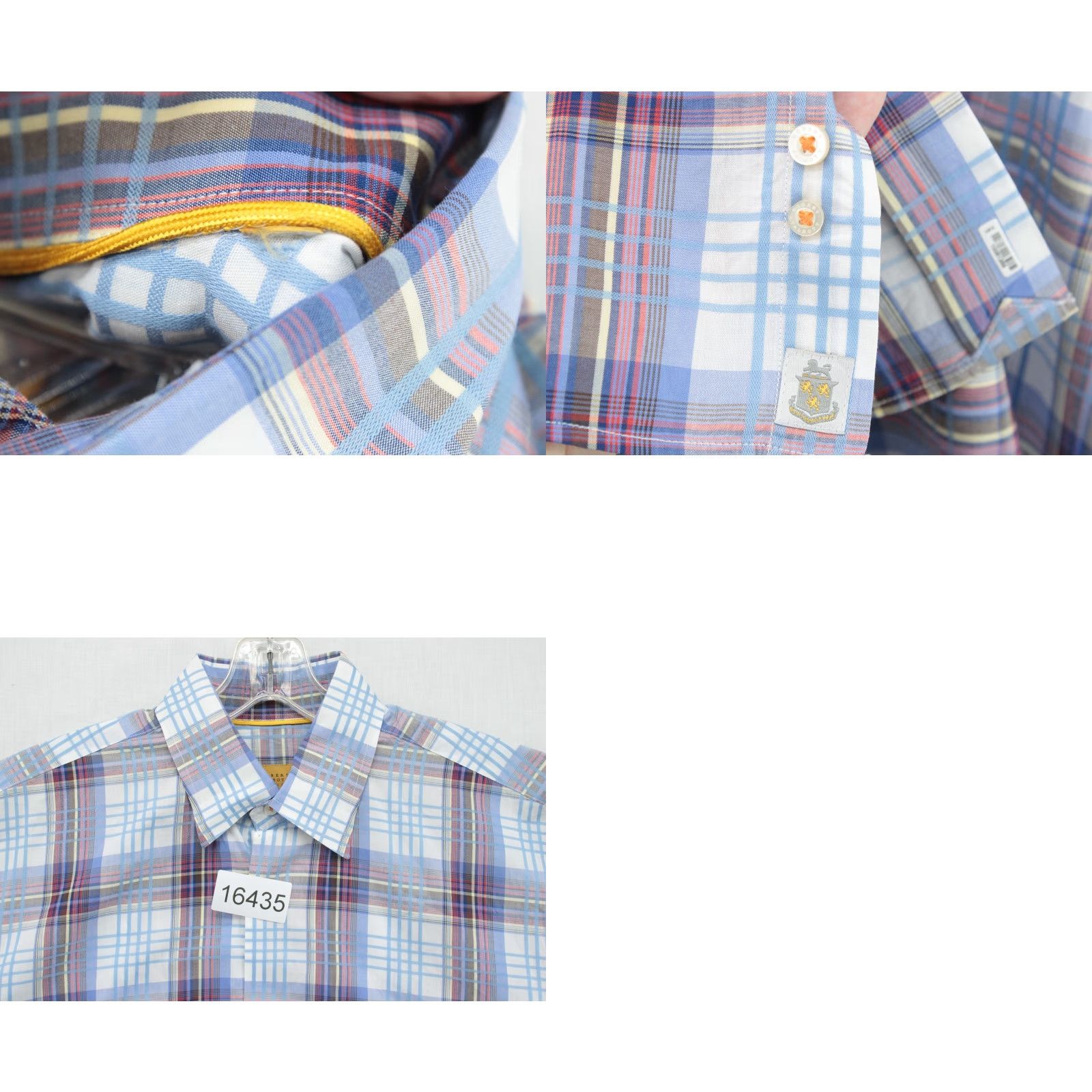 Robert Talbott Robert Talbott Carmel Shirt Men's XL Multicolor Plaid Short Sleeve Button Up Size US XL / EU 56 / 4 - 8 Thumbnail