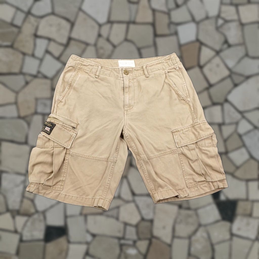 VINTAGE Ralph Lauren Cargo Shorts Mens 31 Khaki Denim & Supply Military Twill Utility Short
