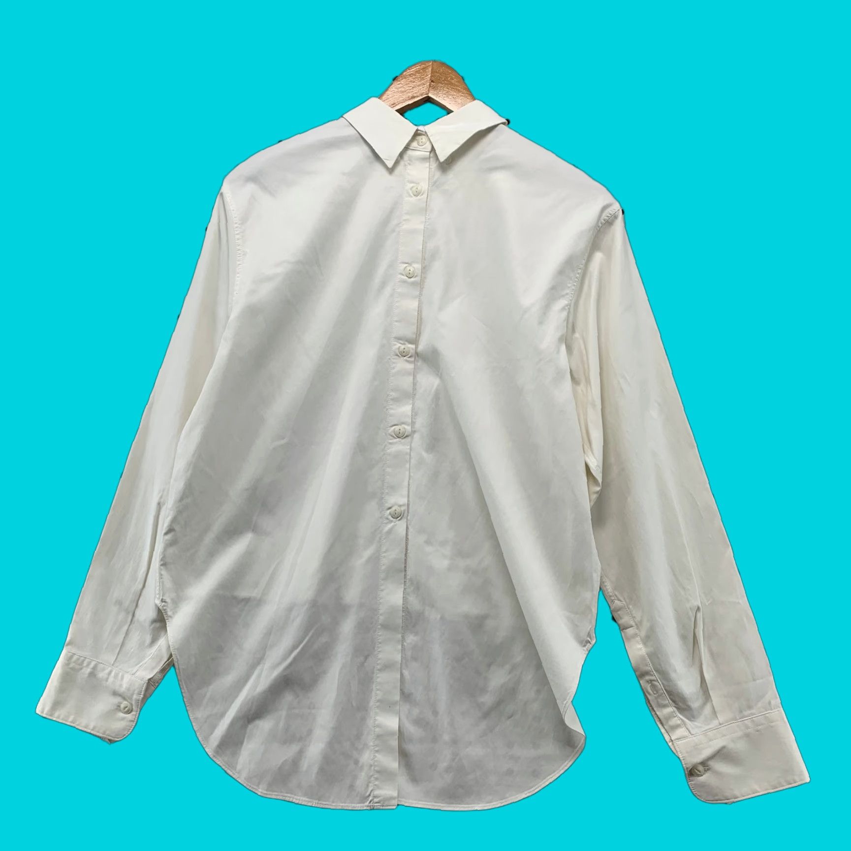 Rag & Bone Rag & Bone Button Shirt Womens M White 2 Way Reversible Collar Both Sides Shirt Womens M White 2 Way Reversible Collar Both Sides Size M / US 6-8 / IT 42-44 - 1 Thumbnail