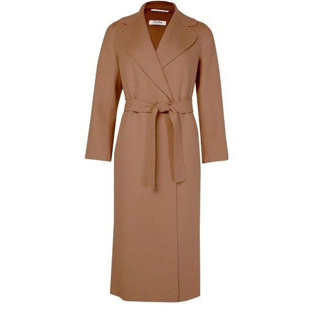 MAX MARA Paola Belted Brown Wool Long Coat New & Authentic (