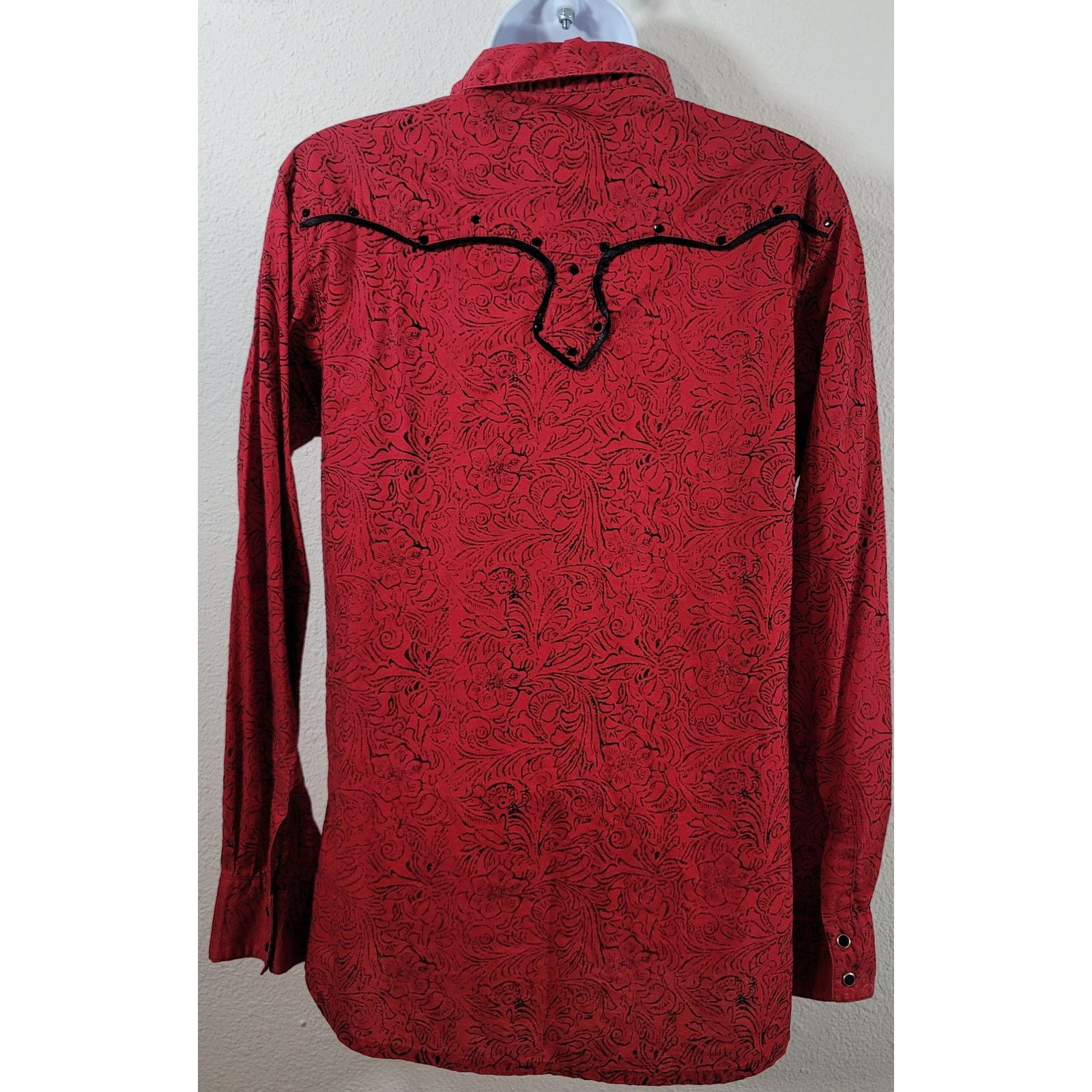 Wrangler Wrangler Red Black Rhinestones Button Snap Top Medium Size M / US 6-8 / IT 42-44 - 2 Thumbnail