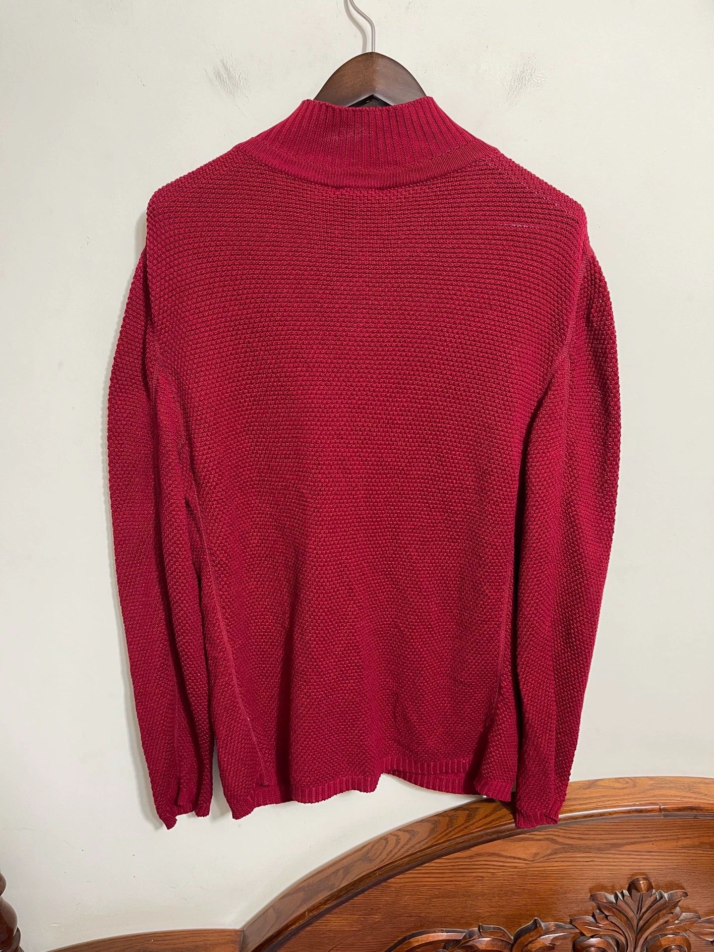 Giorgio Armani Giorgio Armani Burgundy Red Knit Sweater 48/50/52 Size US L / EU 52-54 / 3 - 2 Thumbnail