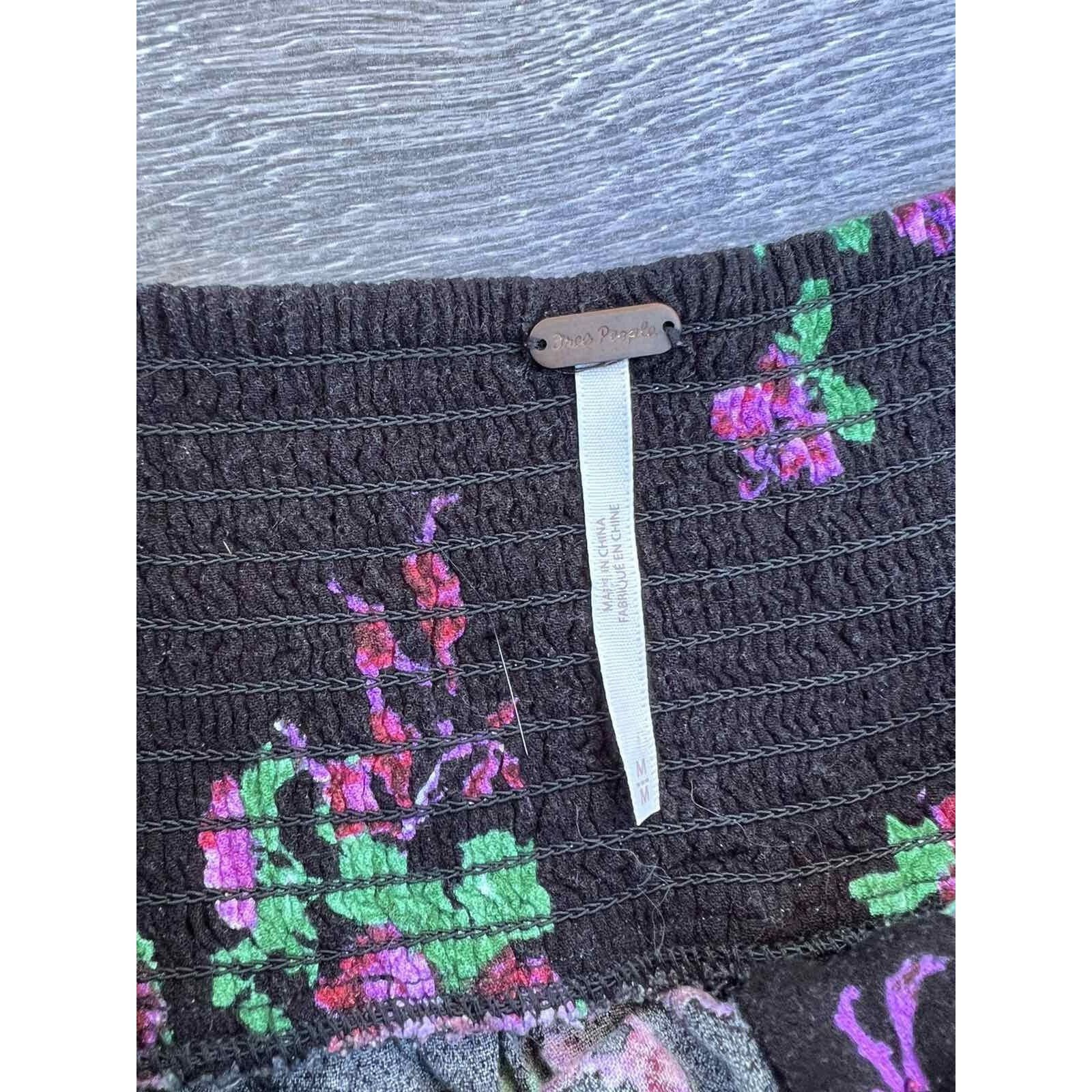 Free People Free People women's blouse top cropped floral Size M A000203 Size M / US 6-8 / IT 42-44 - 9 Thumbnail