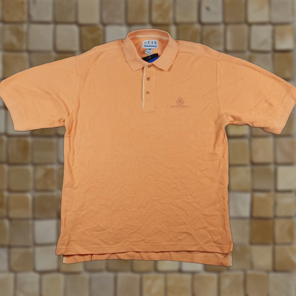 Vintage VINTAGE GEAR FOR SPORTS Polo Shirt Orange Knit Polo Men L Golf Casual 90s Preppy Palm Desert Collar Shirt Size US L / EU 52-54 / 3 - 1 Thumbnail