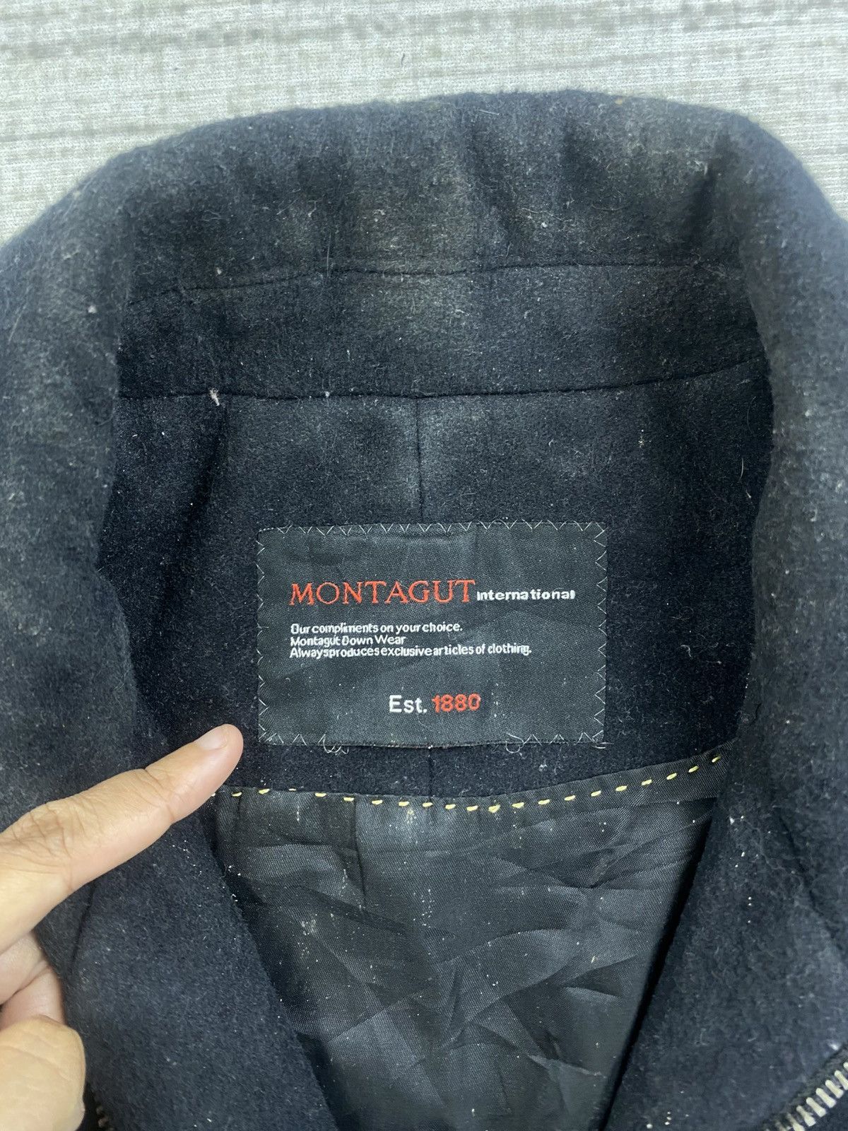 Japanese Brand × Montagut Vintage Montagut Embroidery Logo Wool Zipper Jacket Size US M / EU 48-50 / 2 - 8 Thumbnail