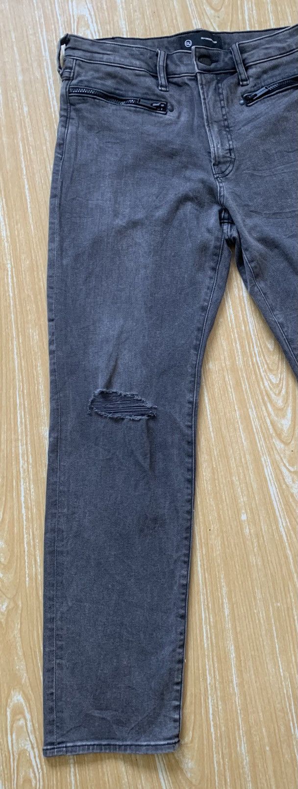 GU Distressed Gu X Undercover Faded Black Stretching Jeans Pant Size US 30 / EU 46 - 11 Thumbnail