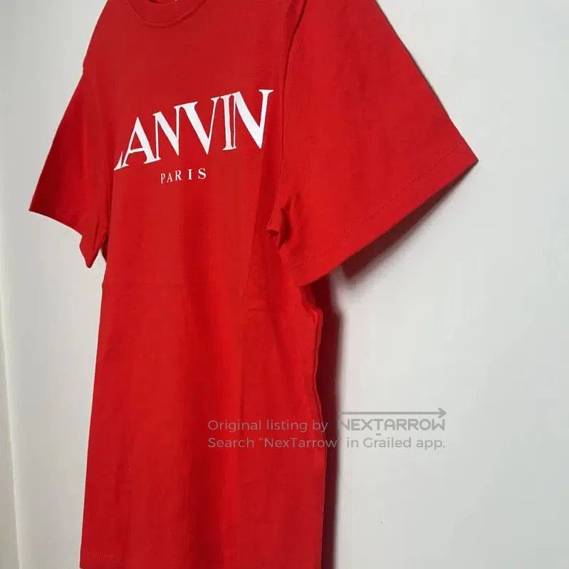 Lanvin Lanvin Red Cotton Men's T-Shirt . Size US S / EU 44-46 / 1 - 3 Thumbnail