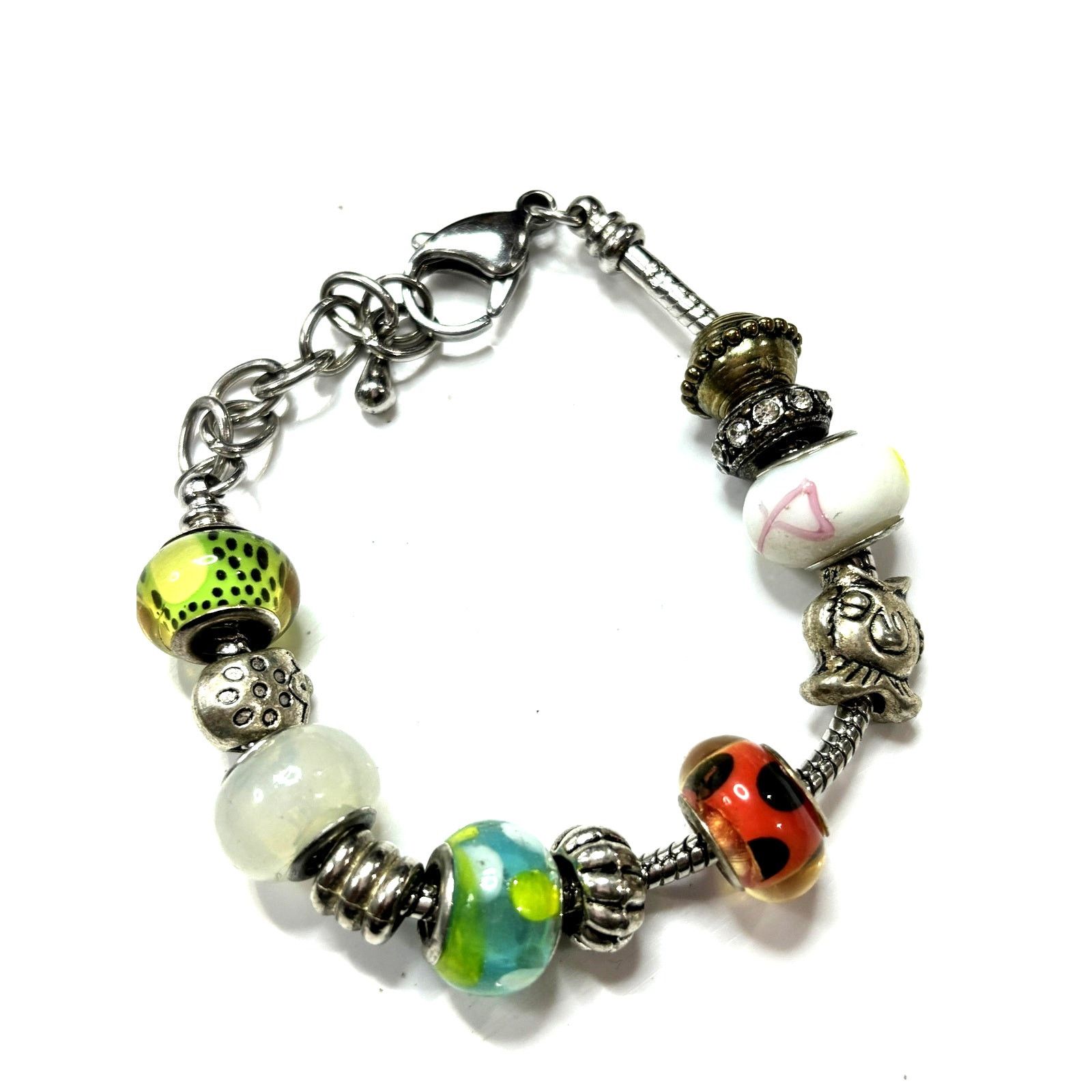 Other EUROPEAN BEADS Women's Silver Multi Charm Bracelet Size ONE SIZE - 3 Thumbnail
