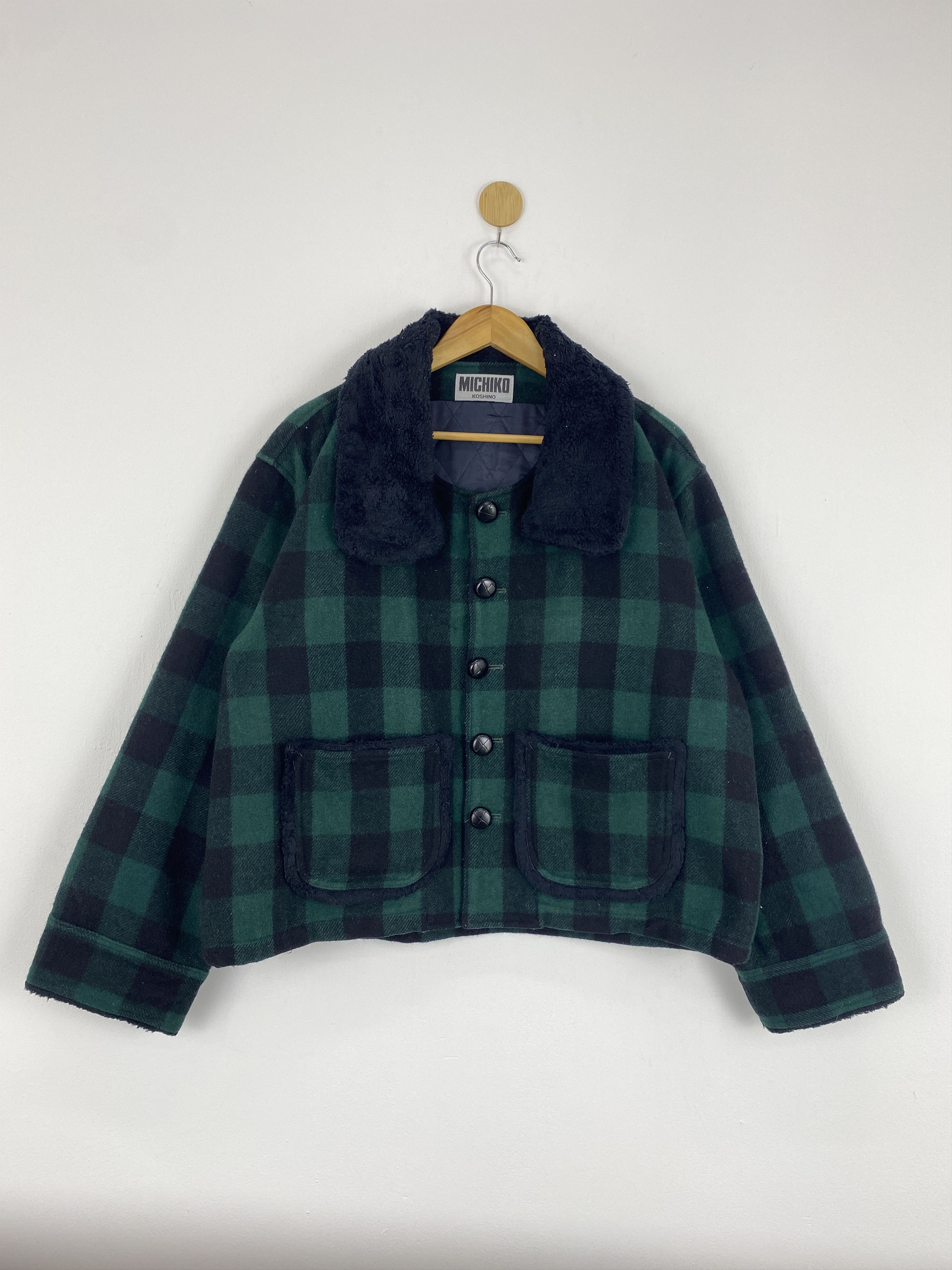 Michiko Koshino Vintage Michiko Koshino Checkered Button Up Jacket MJ0016 Size US XL / EU 56 / 4 - 1 Thumbnail