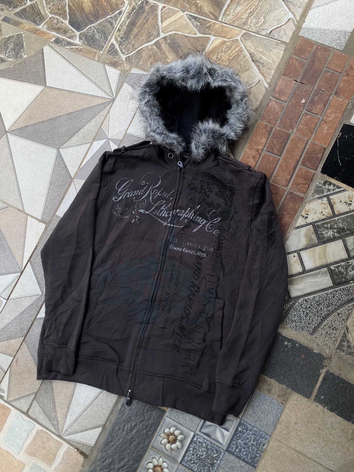 Japanese Brand Japan Center Clease Fur Hoodie Ifsix Lgb Style Size US L / EU 52-54 / 3 - 2 Thumbnail