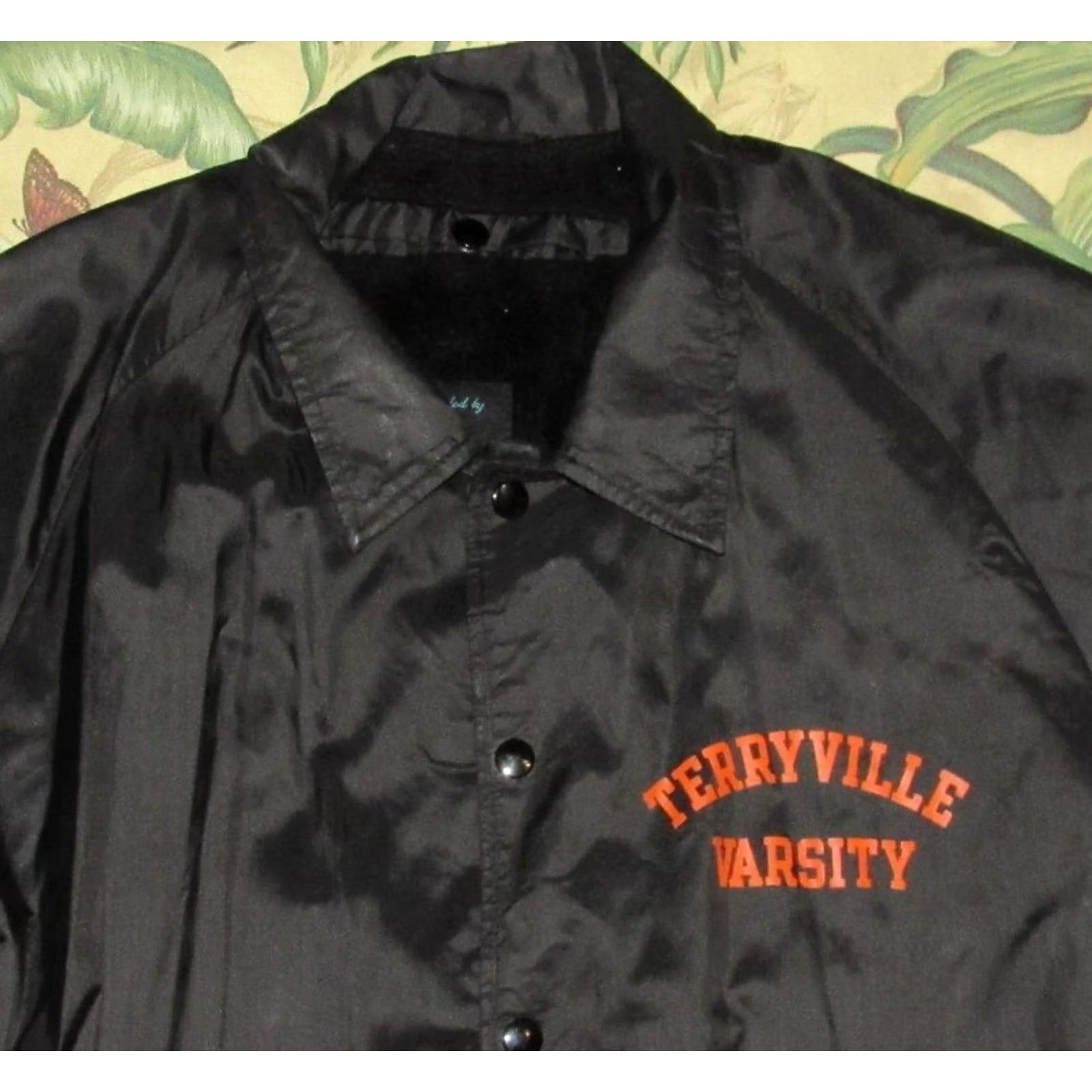Champion Vtg 60s CHAMPION Running Man Terryville Varsity Coaches Jacket XL Men Black Nylon Jacket Mens XL Size US XL / EU 56 / 4 - 2 Thumbnail