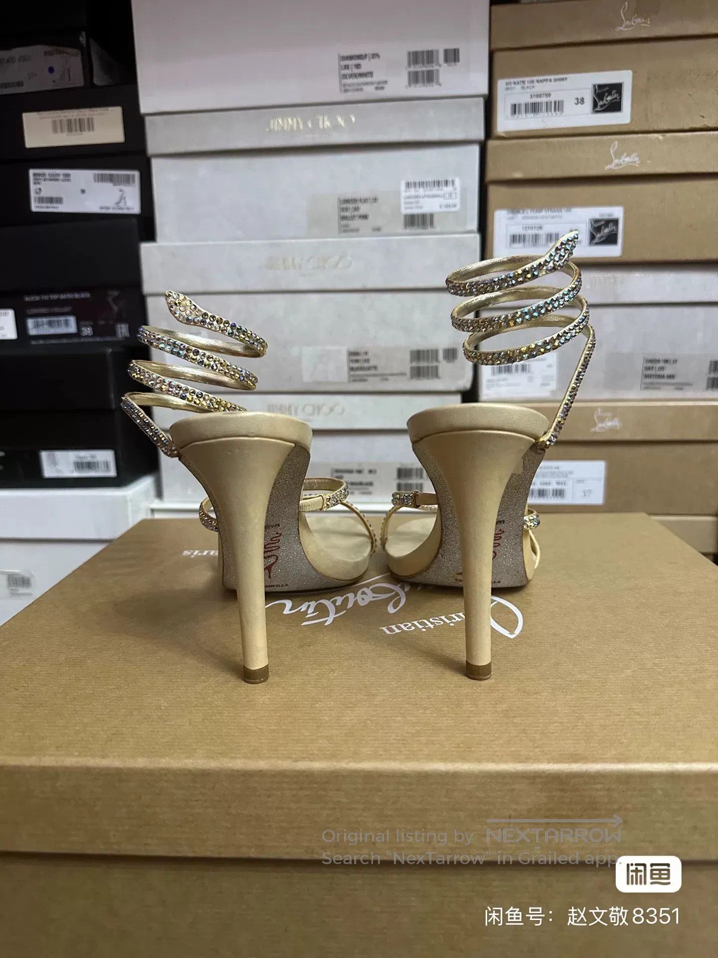 Rene Caovilla Rene Caovilla Snake-Wrap High-Heel Sandals. Size US 6.5 / IT 36.5 - 3 Thumbnail