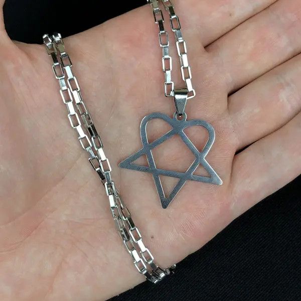 Jewelry Kitayama x Miki Heart Necklace Punk Grunge Chain Y2K Size ONE SIZE - 6 Thumbnail