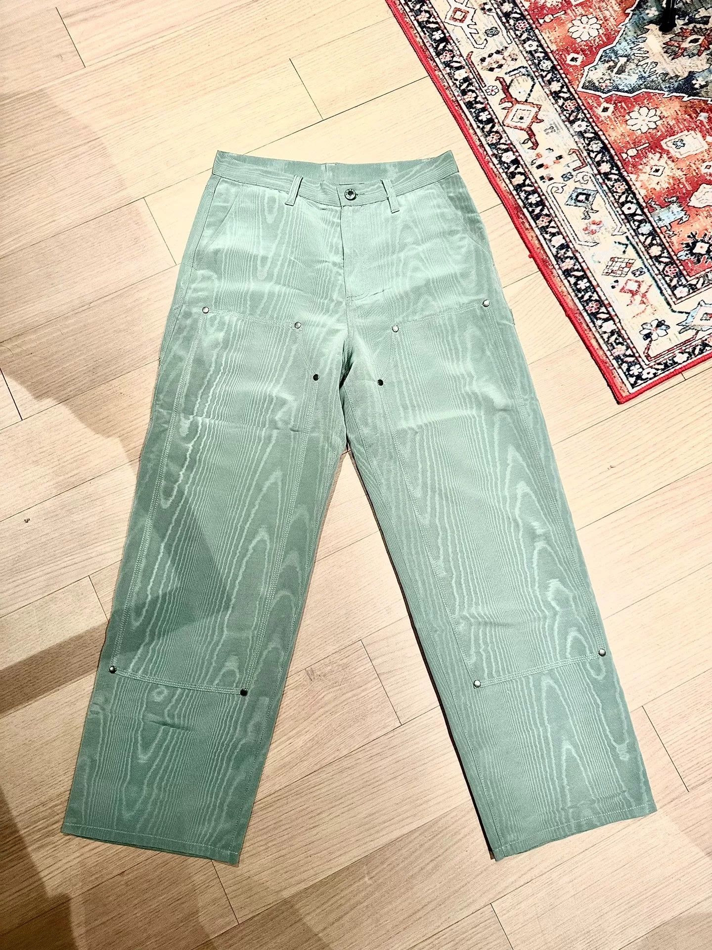 Brain Dead Brain Dead Metallic Nylon Double Knee Cargo Pants Size US 30 / EU 46 - 1 Thumbnail