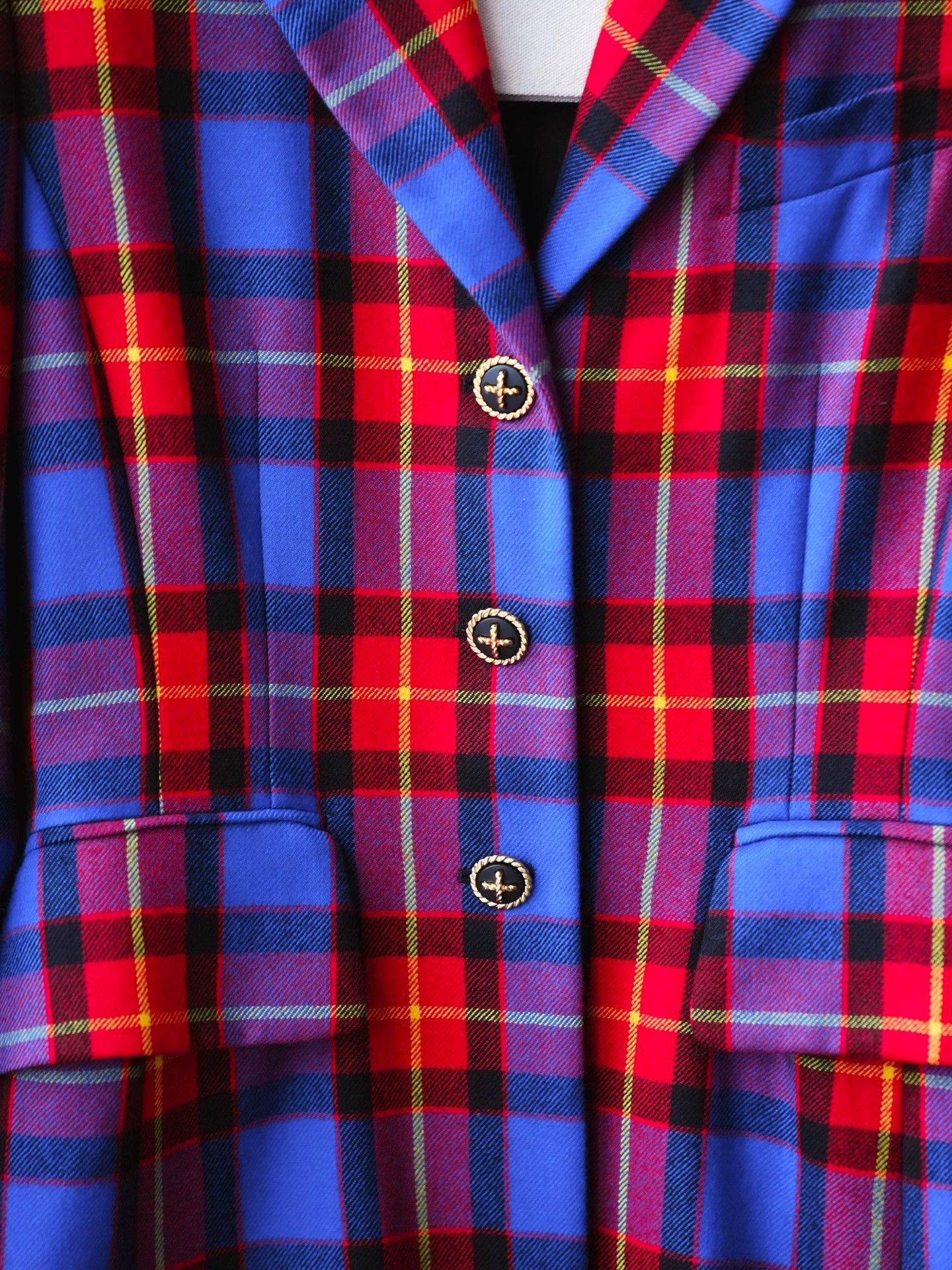 Escada Escada Vintage Royal Check Fine Wool Blazer (Men's) Size XS / US 0-2 / IT 36-38 - 9 Thumbnail