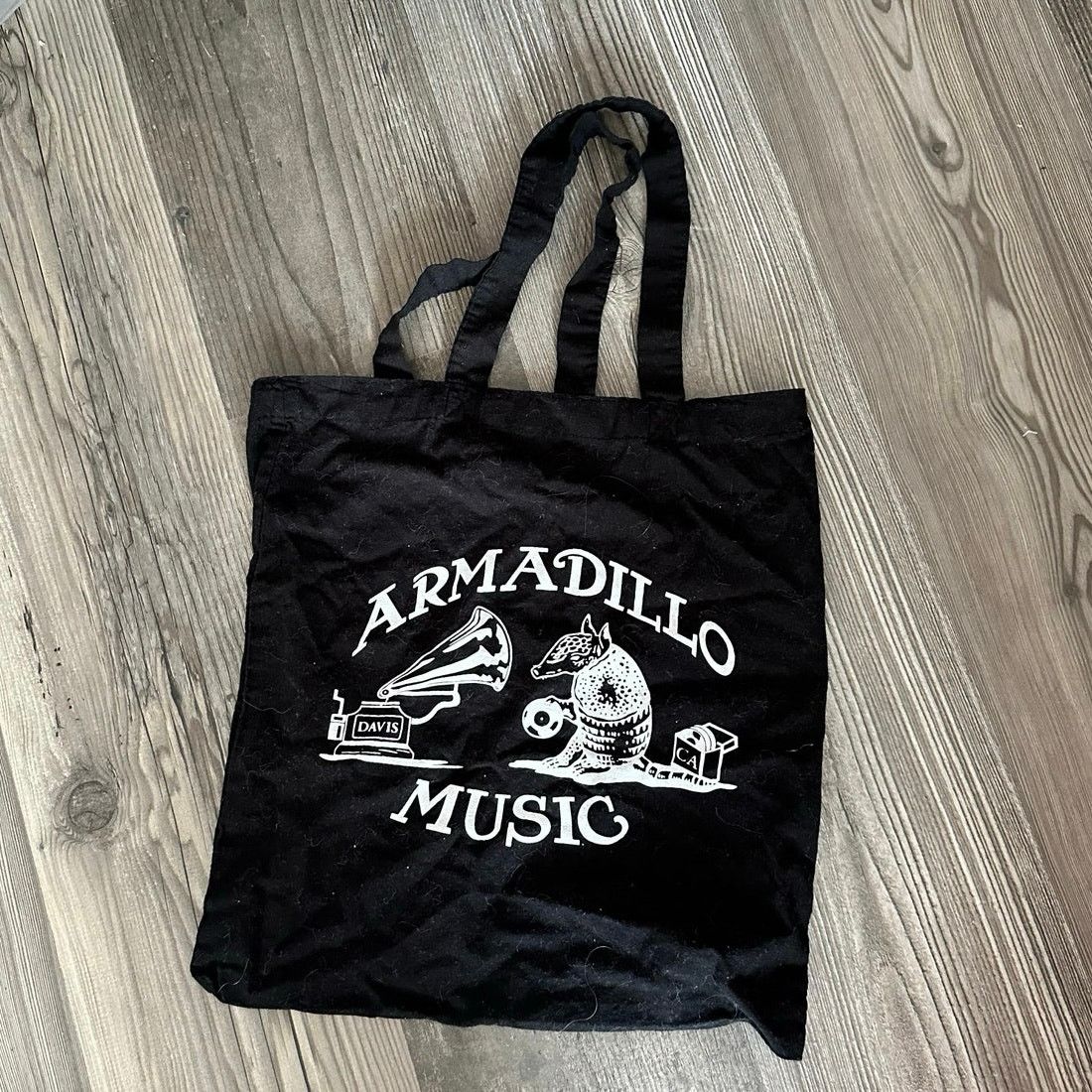 Gildan armadillo music davis black tote bag Size ONE SIZE - 1 Thumbnail