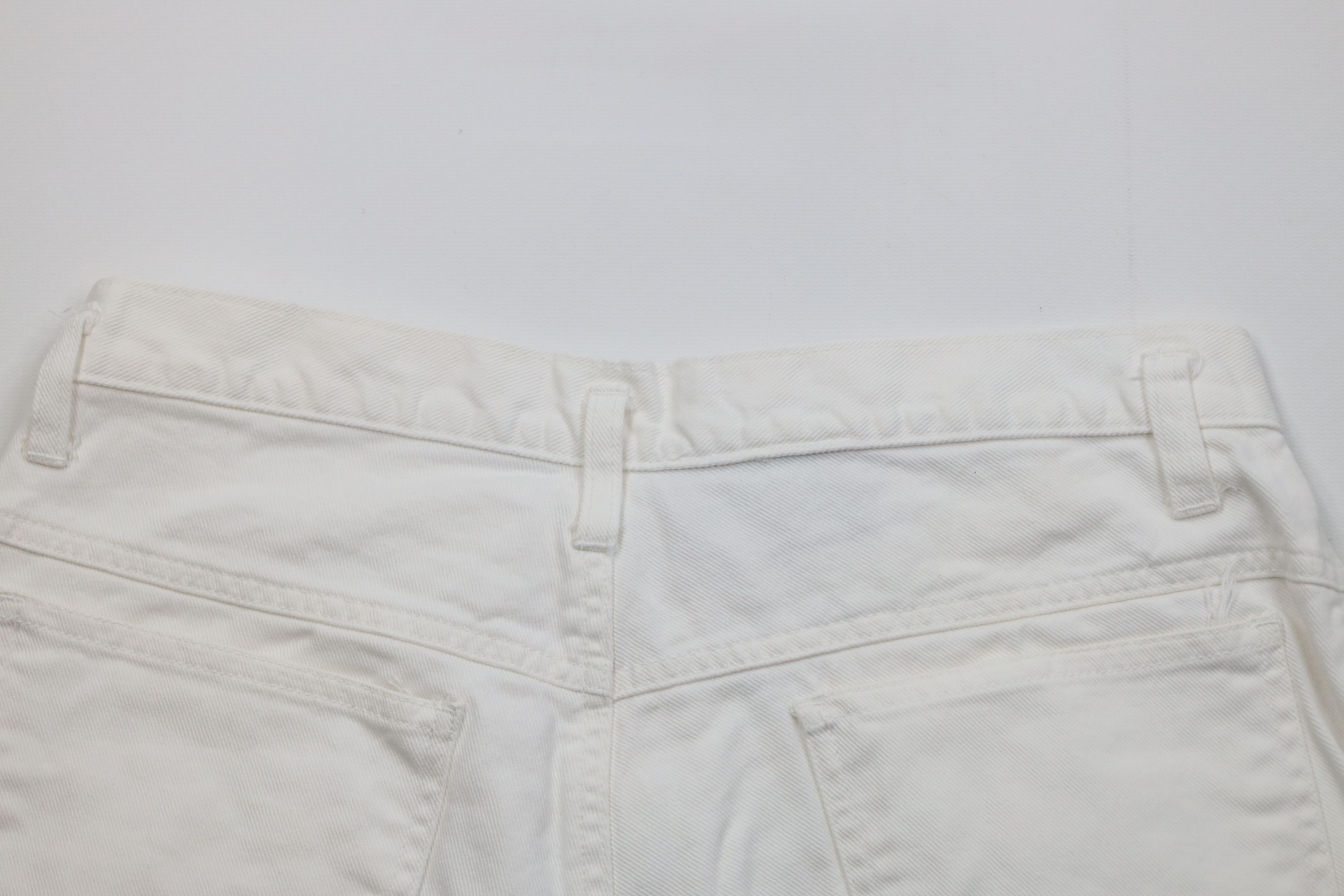 Vintage Vintage 90s Streetwear Denim Jean Shorts Jorts White Cotton Size 36" / US 14 / IT 50 - 9 Thumbnail