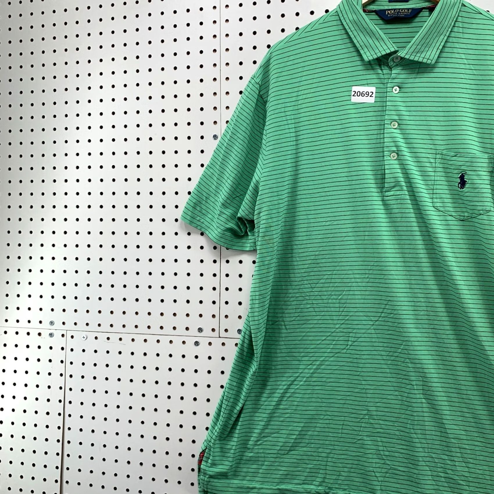 Ralph Lauren Polo Golf Ralph Lauren Shirt Men XL Stretch Lisle Green Stripe Pocket Pony Size US XL / EU 56 / 4 - 3 Thumbnail