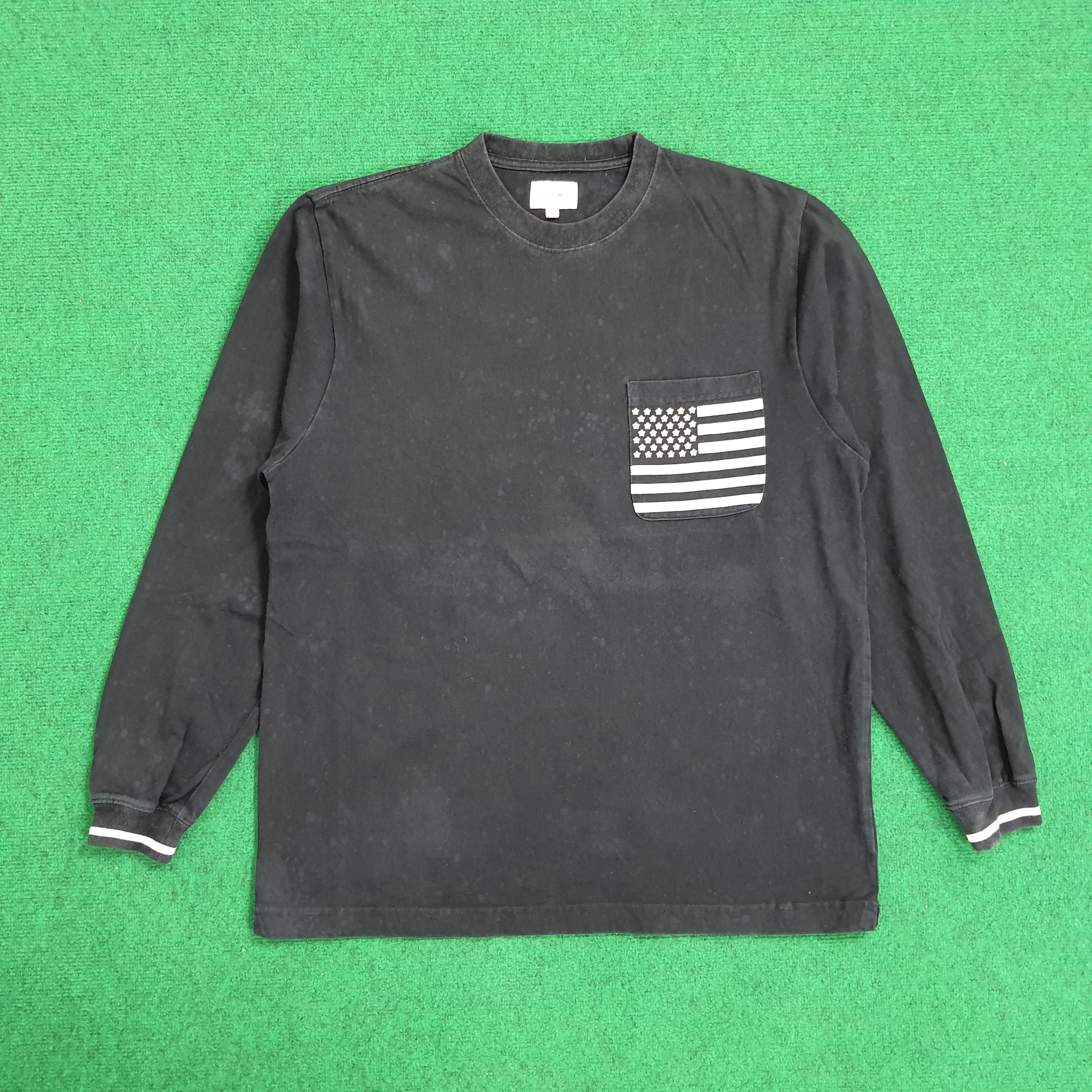 Beams Plus Vintage BEAMS Long Sleeve American Flag Pocket Tee Size US L / EU 52-54 / 3 - 1 Thumbnail