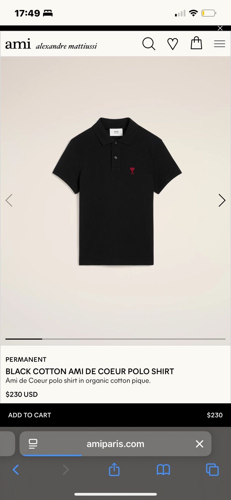 AMI AMI Black Polo Size US XL / EU 56 / 4 - 1 Thumbnail