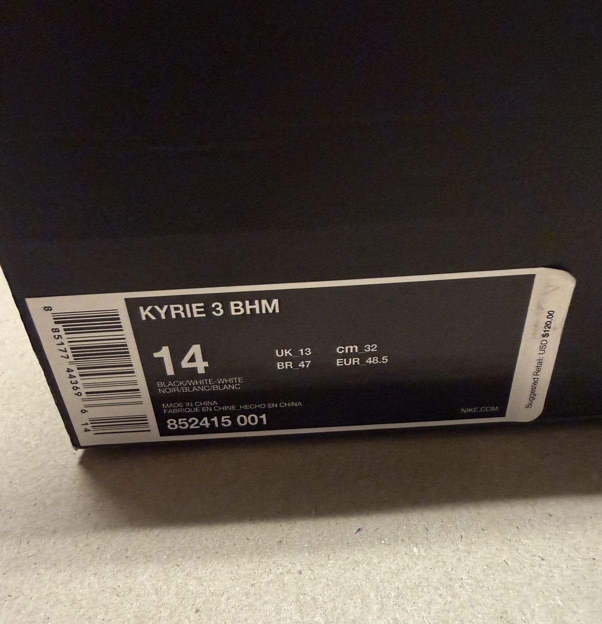 Nike Nike Kyrie 3 BHM Black History Month Men’s size 14 Rare! Size US 14 / EU 47 - 7 Thumbnail
