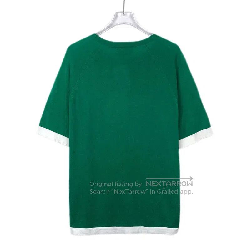 Hermes Hermes Green round-neck cotton knit short-sleeve Size US S / EU 44-46 / 1 - 2 Thumbnail