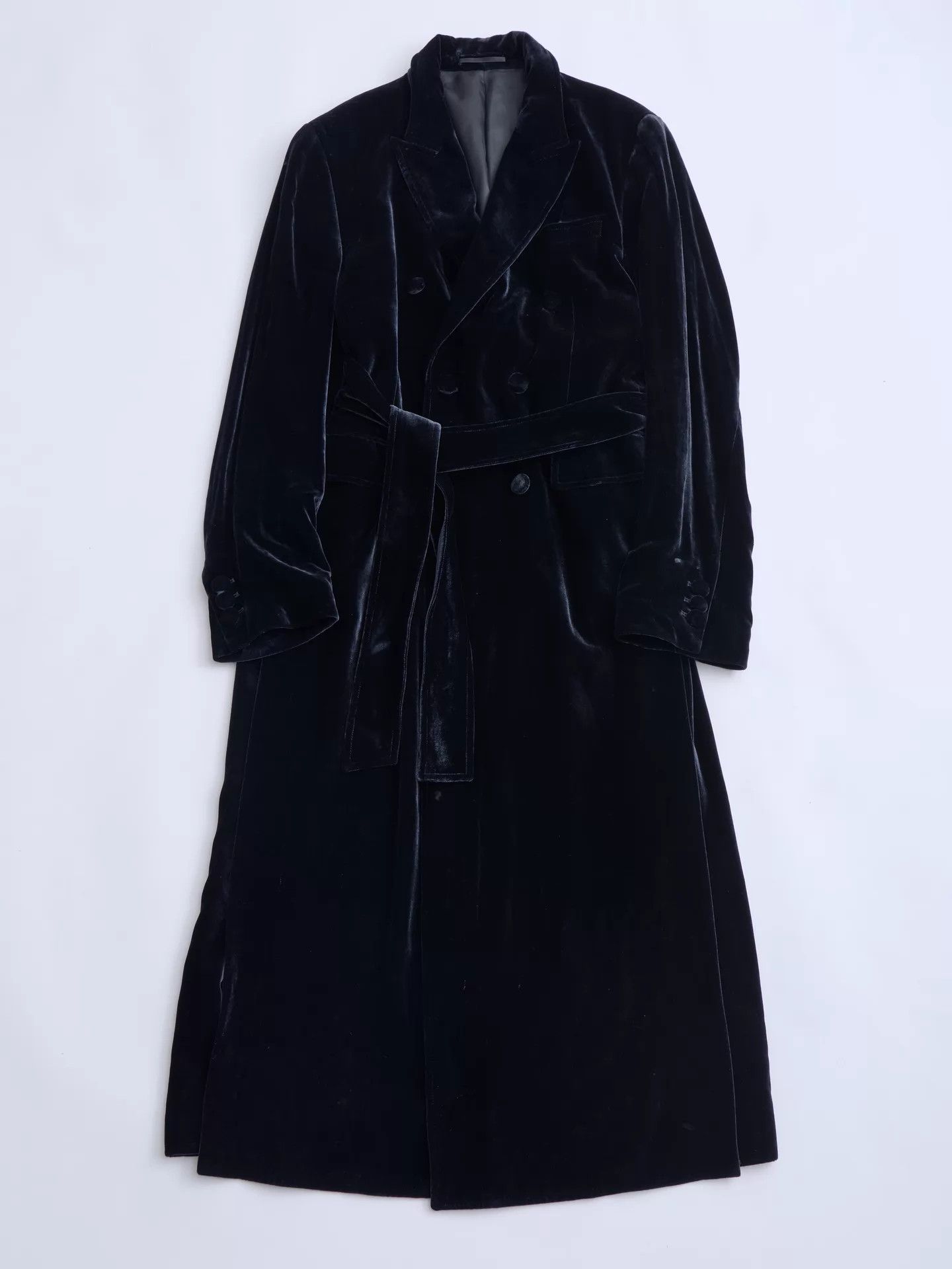 Other BY MAISON SANS TITRE blue velvet double-breasted coat Size L / US 10 / IT 46 - 8 Thumbnail