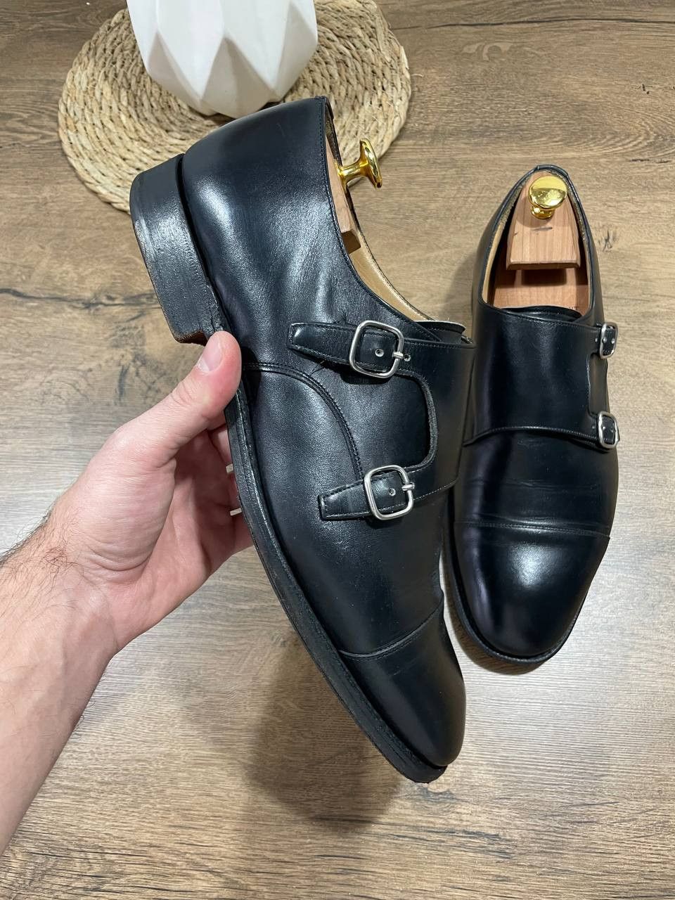 Church's Church's Black Double Monkstrap Brogues mens Size US 10.5 / EU 43-44 - 3 Thumbnail