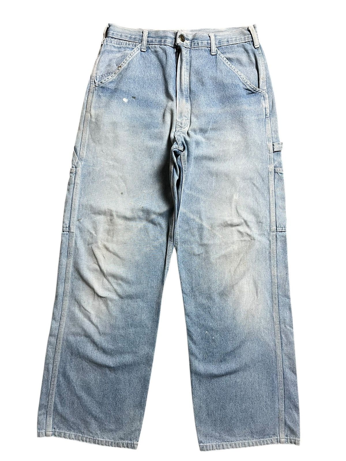 Japanese Brand × Vintage VINTAGE SMITH’S MADE AMERICA CARPENTER WASHED BLUE JEAN Size US 32 / EU 48 - 1 Thumbnail
