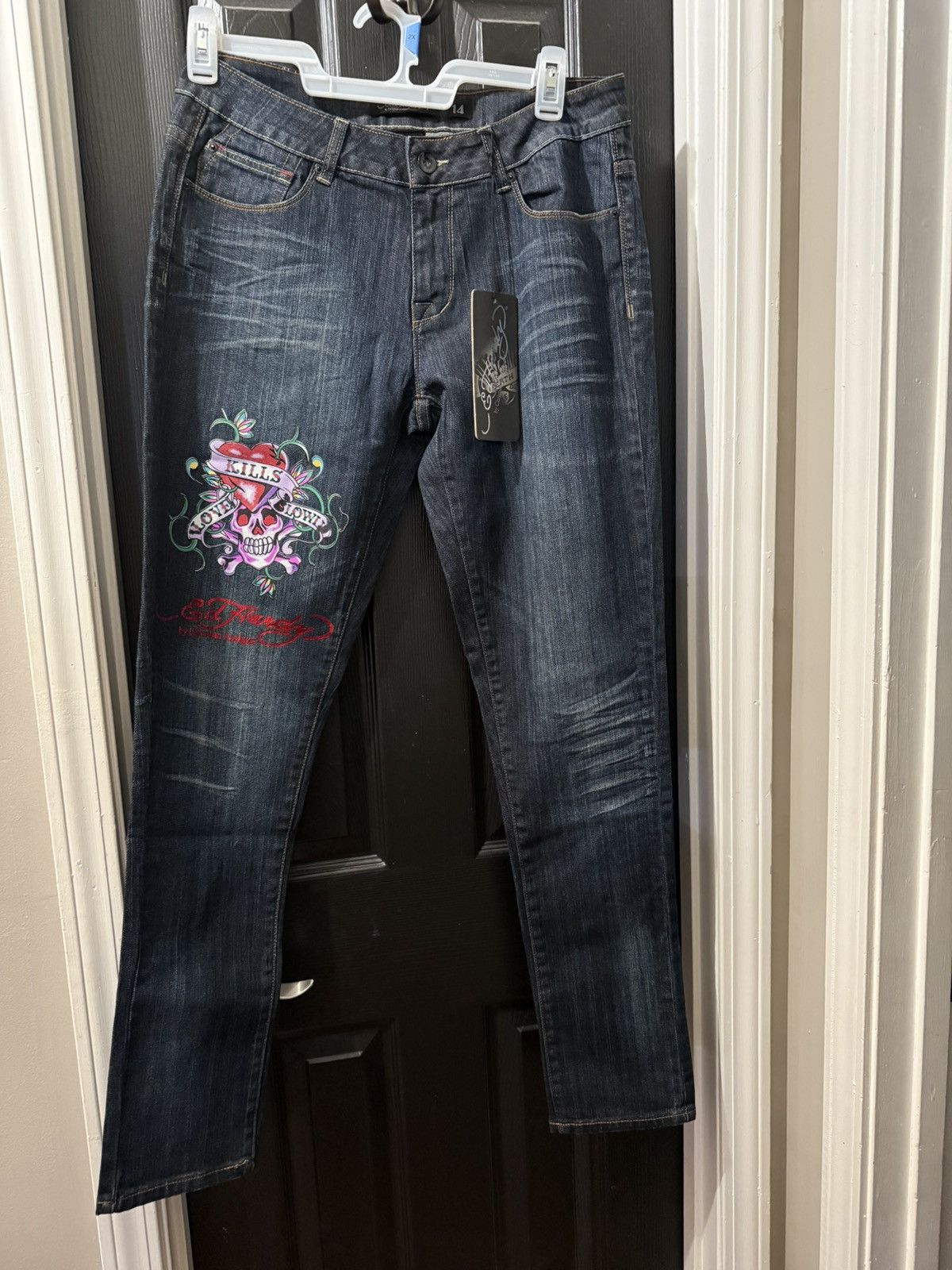 Christian Audigier × Ed Hardy Ed Hardy by Christian Audigier Skinny Jean Size 36" / US 14 / IT 50 - 1 Thumbnail