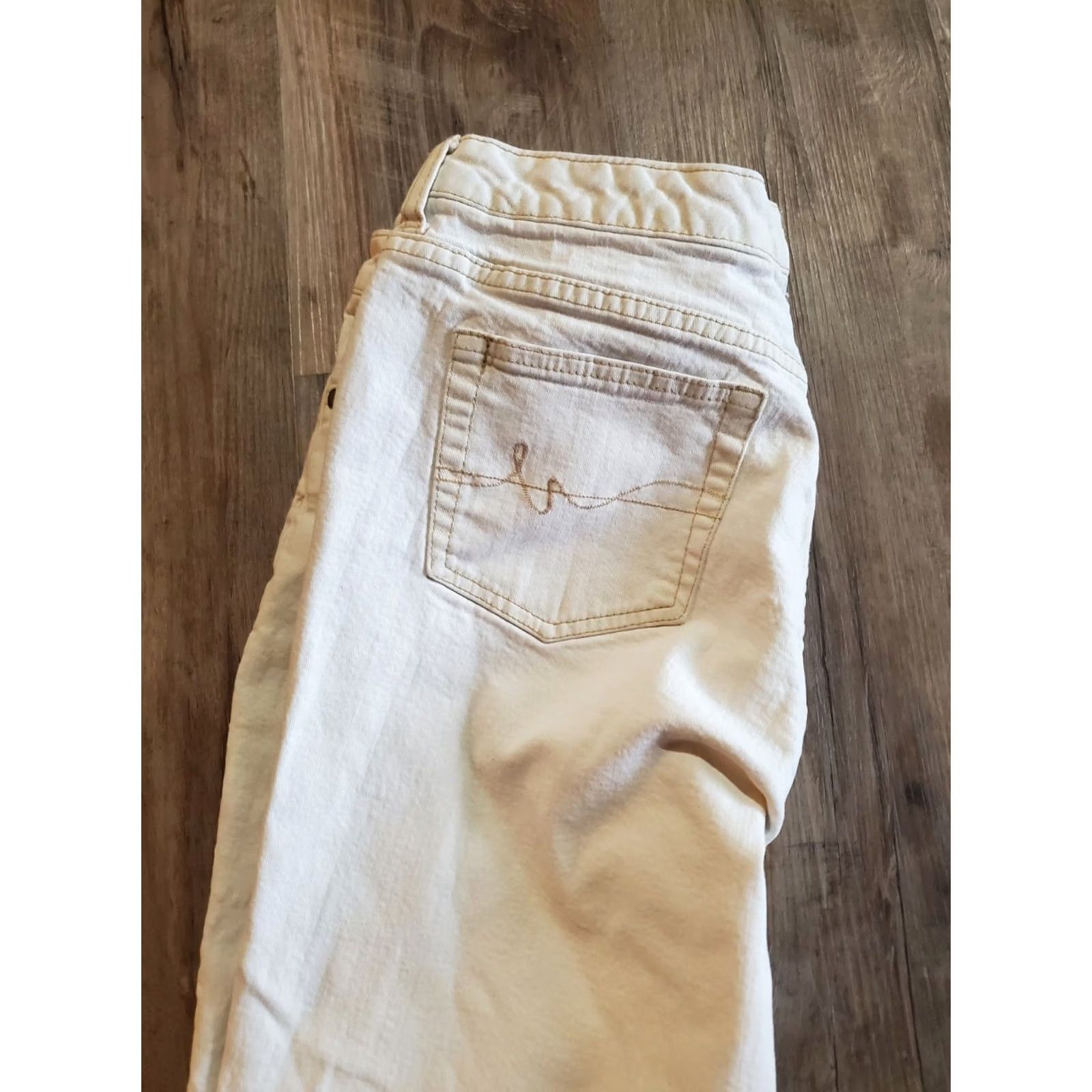 Vintage St Johns Bay Jeans Women's White Size 12 Stretchboot Size 34" / US 12 / IT 48 - 4 Thumbnail