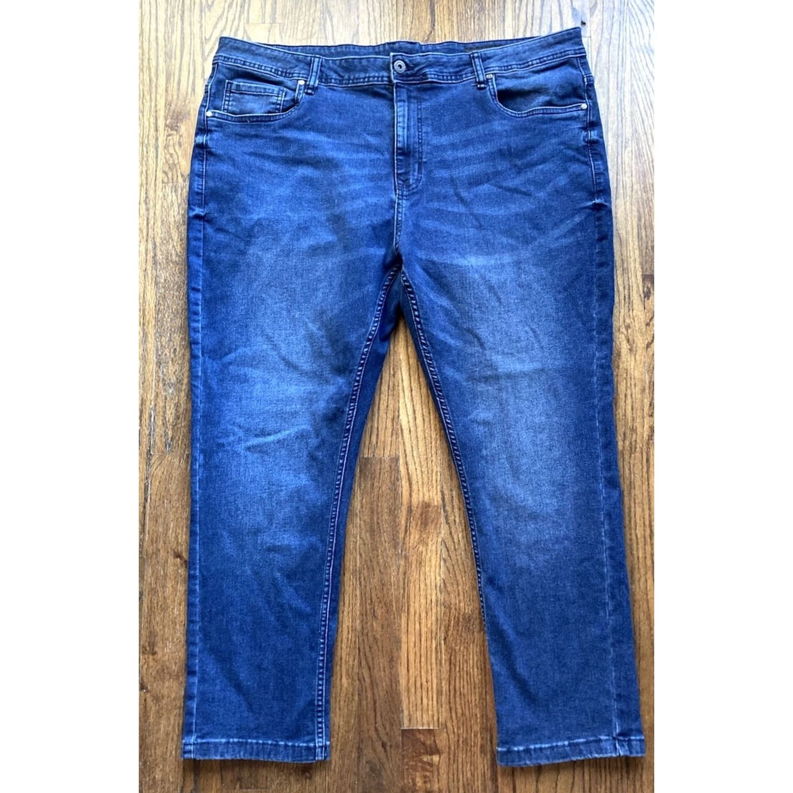 Vintage The Perfect Jean NYC Jeans Slim 42x28 Blue Denim 5 Pocket Stretch Mens Straight Regular Fit Mens Size US 42 / EU 58 - 2 Thumbnail