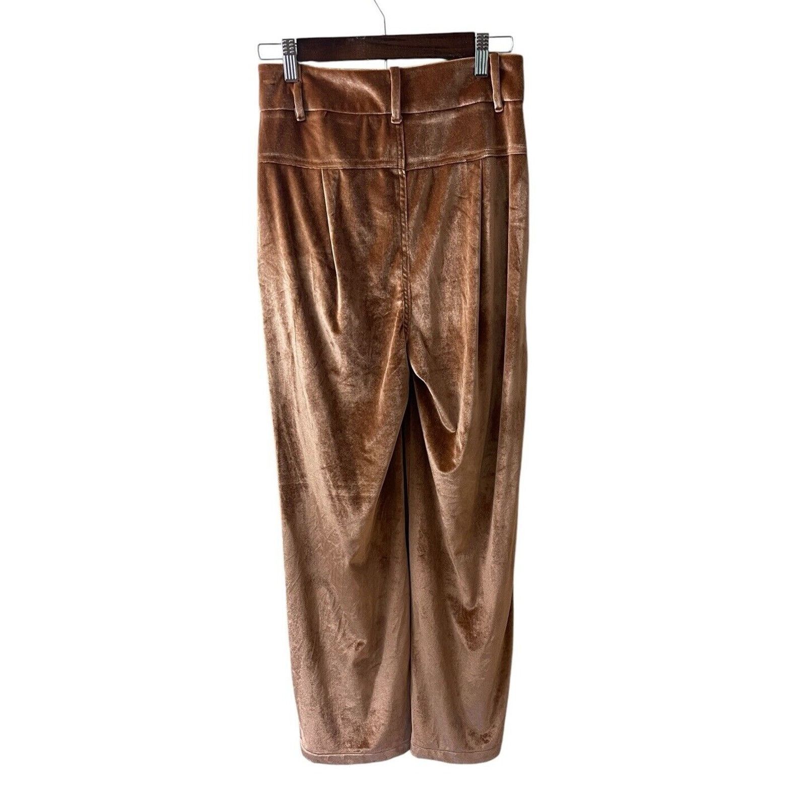 Other Stella Pardo High Waist Wide Leg Velour Camel Velour Small Size 27" / US 4 / IT 40 - 5 Thumbnail