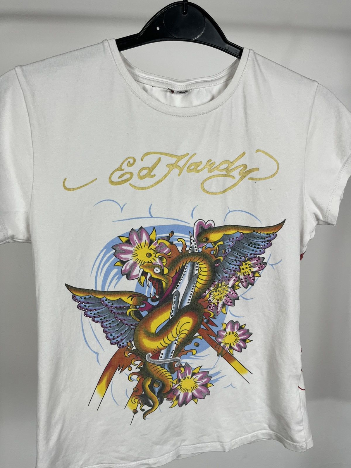 Ed Hardy Ed Hardy Women’s XS Dragon Tattoo Graphic Tee Y2K Style Size XS / US 0-2 / IT 36-38 - 4 Thumbnail