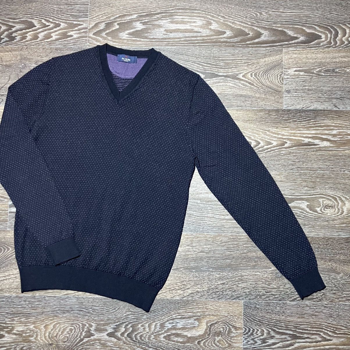 Pal Zileri PAL ZILERI Concept Overall Pattern V-neck Wool Sweater Size US S / EU 44-46 / 1 - 2 Thumbnail