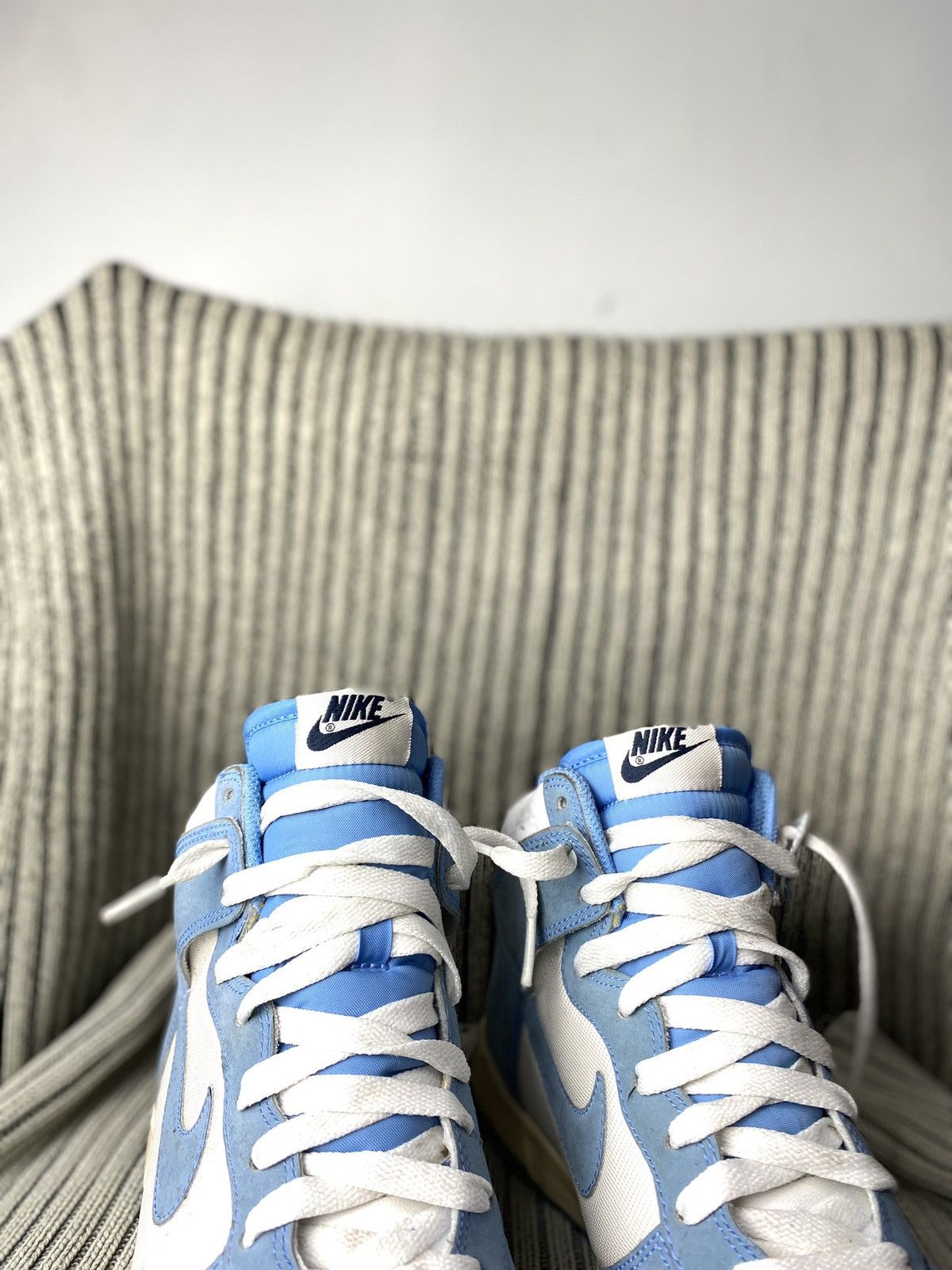 Nike × Vintage Rare! 2009 Vintage Nike Dunk High University Blue Sneakers Size US 8.5 / EU 41-42 - 6 Thumbnail