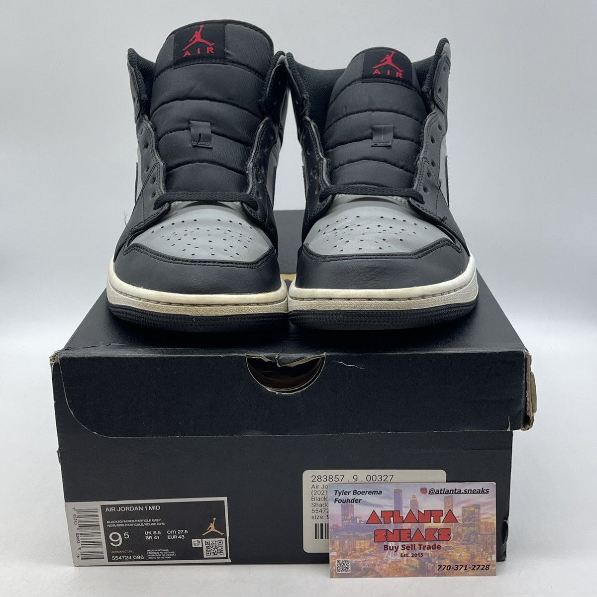 Nike Air Jordan 1 mid shadow Size US 9.5 / EU 42-43 - 2 Thumbnail