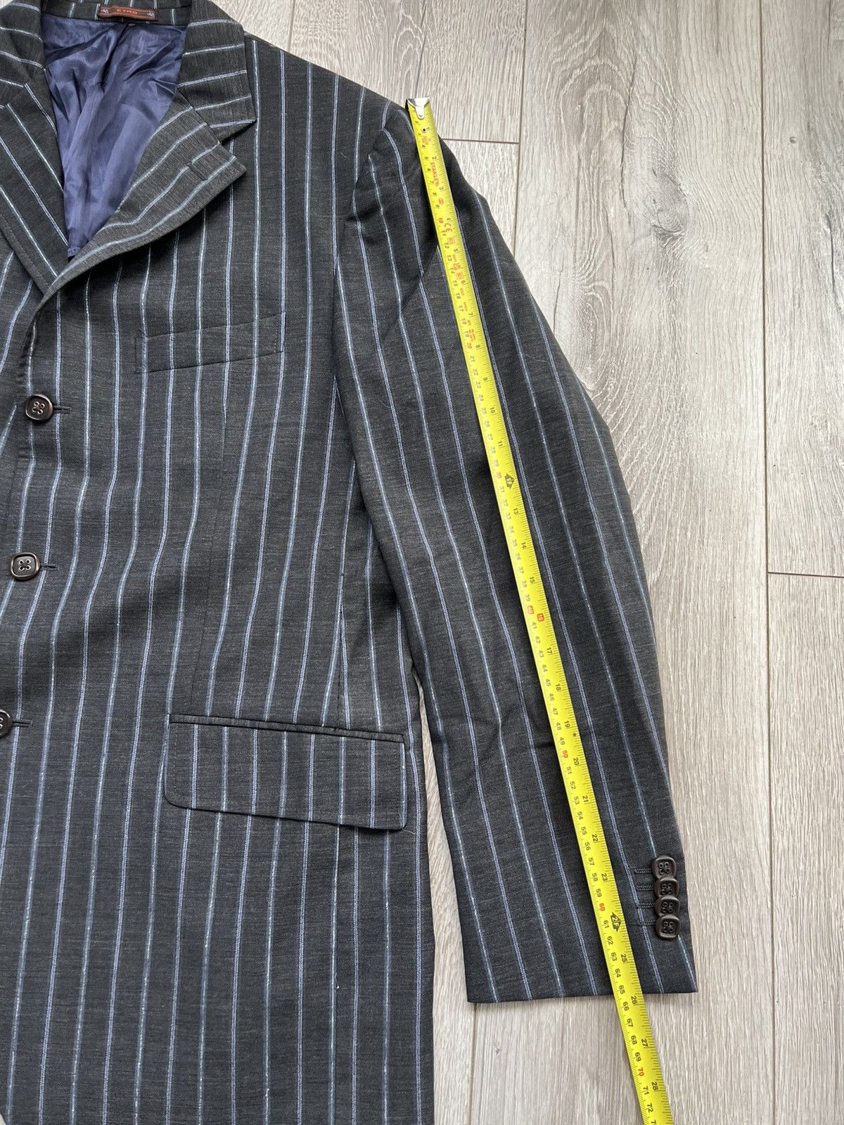 Etro Vintage Etro Striped Blazer Classic Suit Luxury size 54 Size 54R - 18 Thumbnail