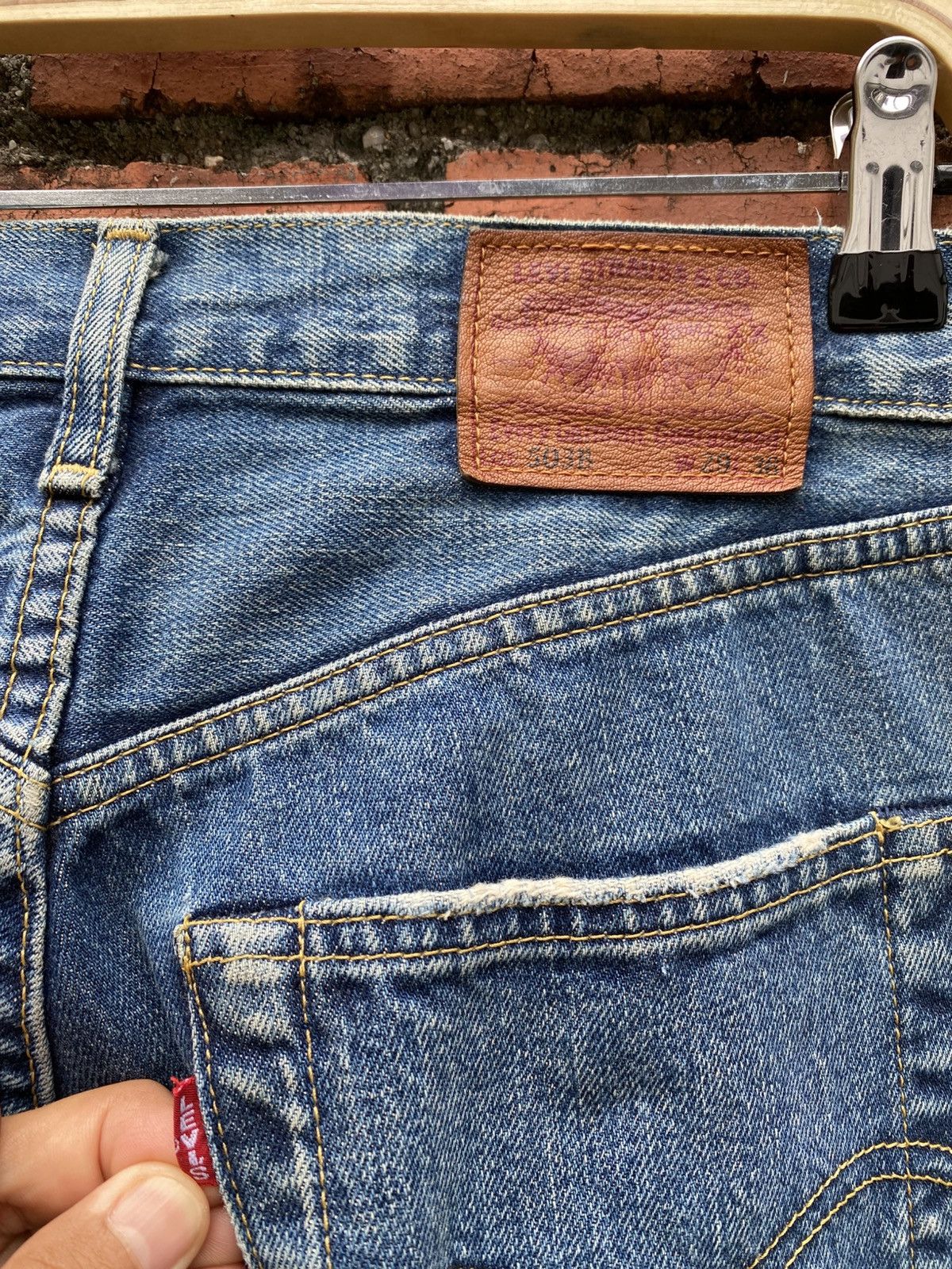 Levi's Vintage Clothing W29x30.5 Vintage levi's 503B Redline big E made in JAPAN Size US 29 - 7 Thumbnail