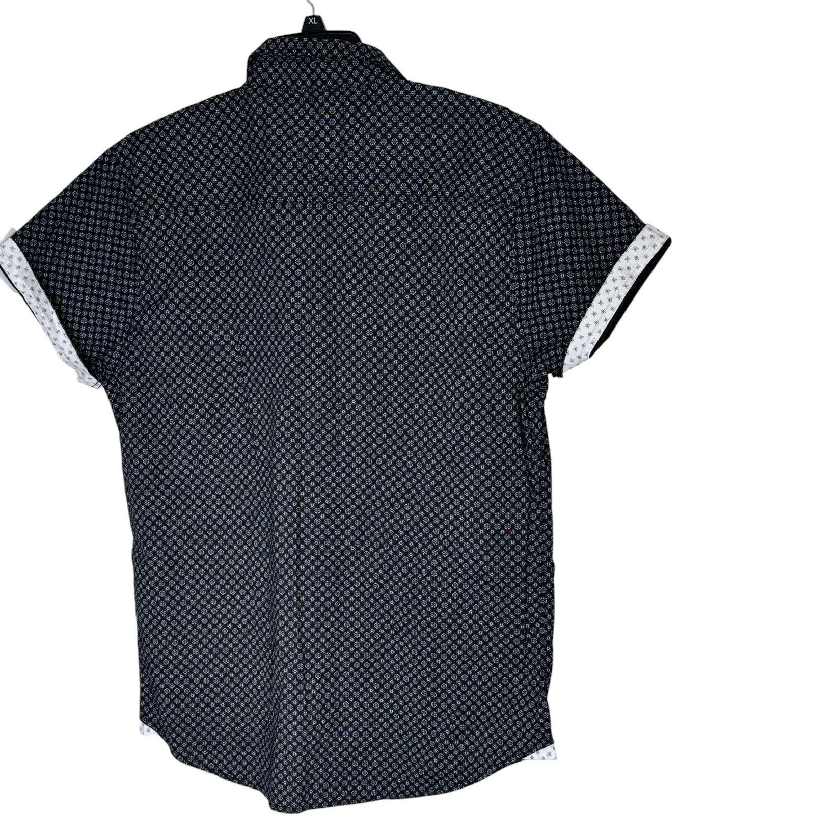 Paper Denim & Cloth Paperdenim & Cloth Slim Fit Shirt XL Black White Geometric Size US L / EU 52-54 / 3 - 10 Thumbnail