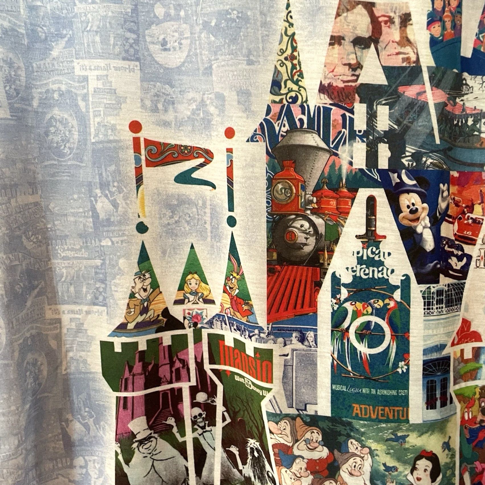 Vintage DISNEYLAND RESORT T-Shirt Women Mickey Mouse Blue All Over Print 40 years of Magic M Size M / US 6-8 / IT 42-44 - 3 Thumbnail