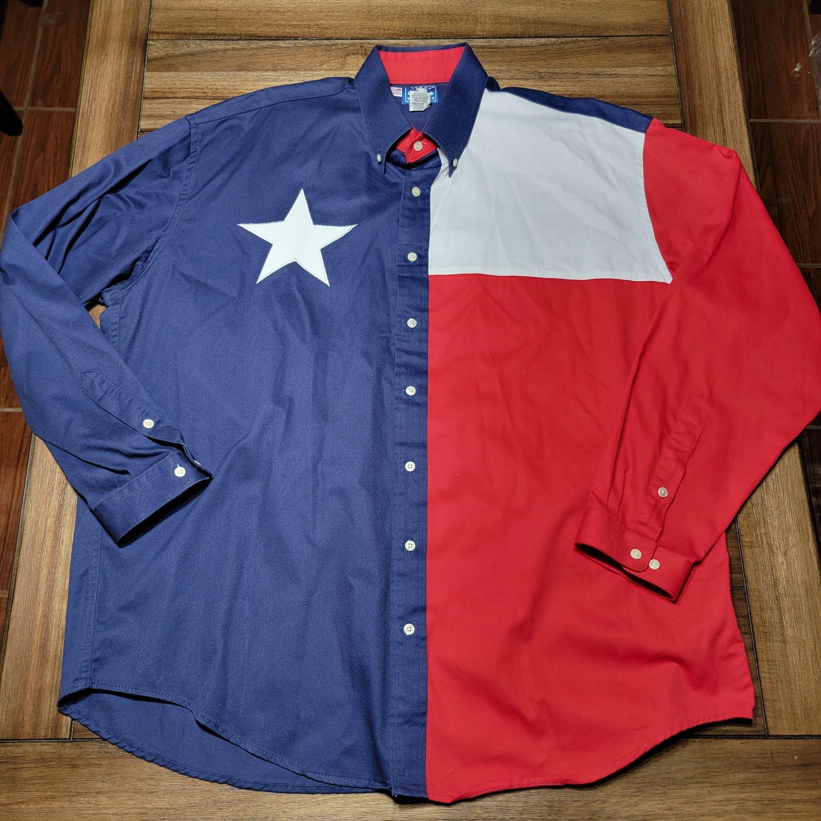 Other Texas Cotton LS Full Button Texas Flag Shirt - Size XL-XLong Size US XL / EU 56 / 4 - 1 Thumbnail