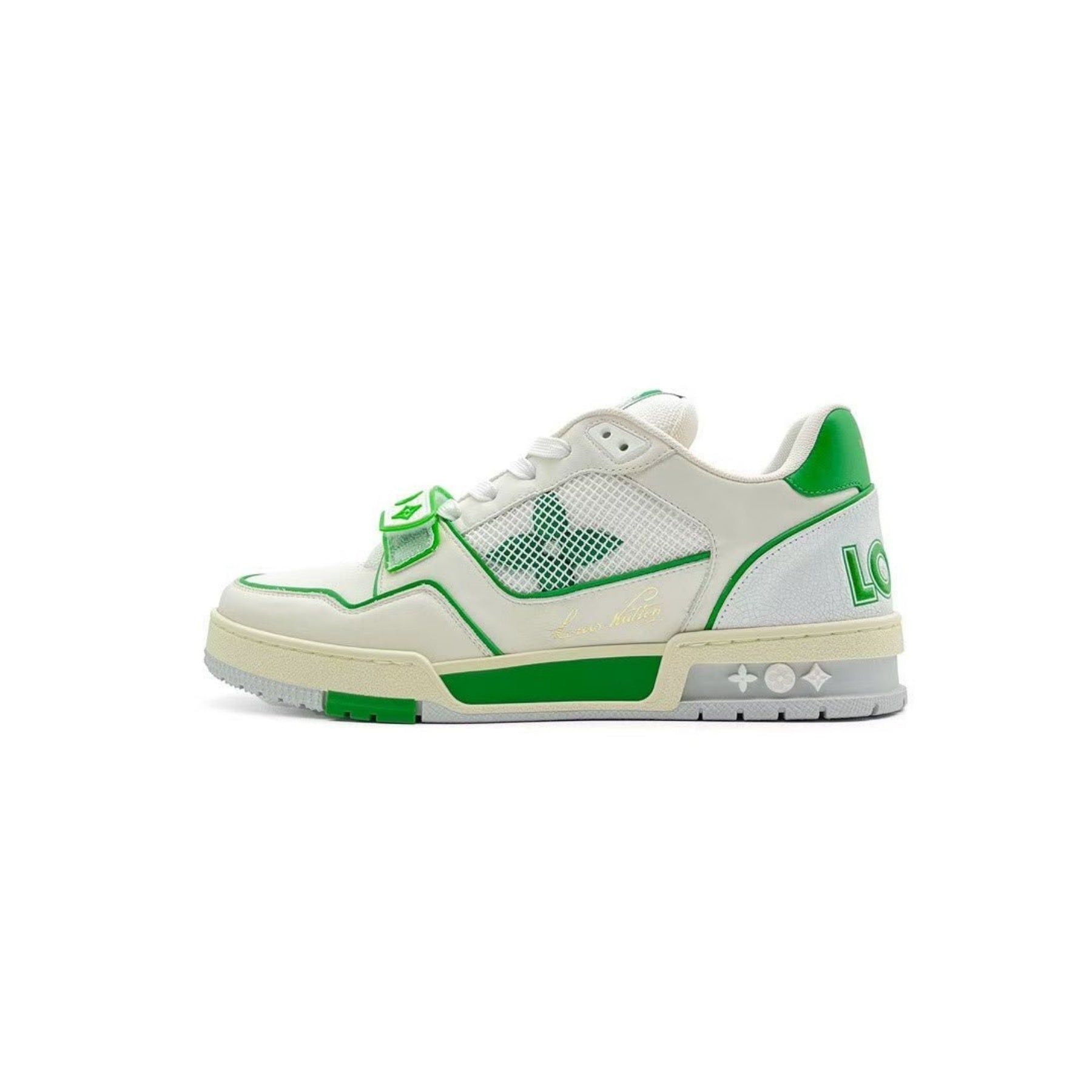 Louis Vuitton Louis Vuitton Green White Monogram Trainer Sneaker Size US 10 / EU 43 - 1 Thumbnail