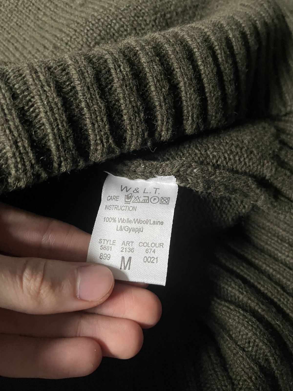 Walter Van Beirendonck W&LT Walter Van Beirendonck green 90s sweater wool Size US M / EU 48-50 / 2 - 7 Thumbnail