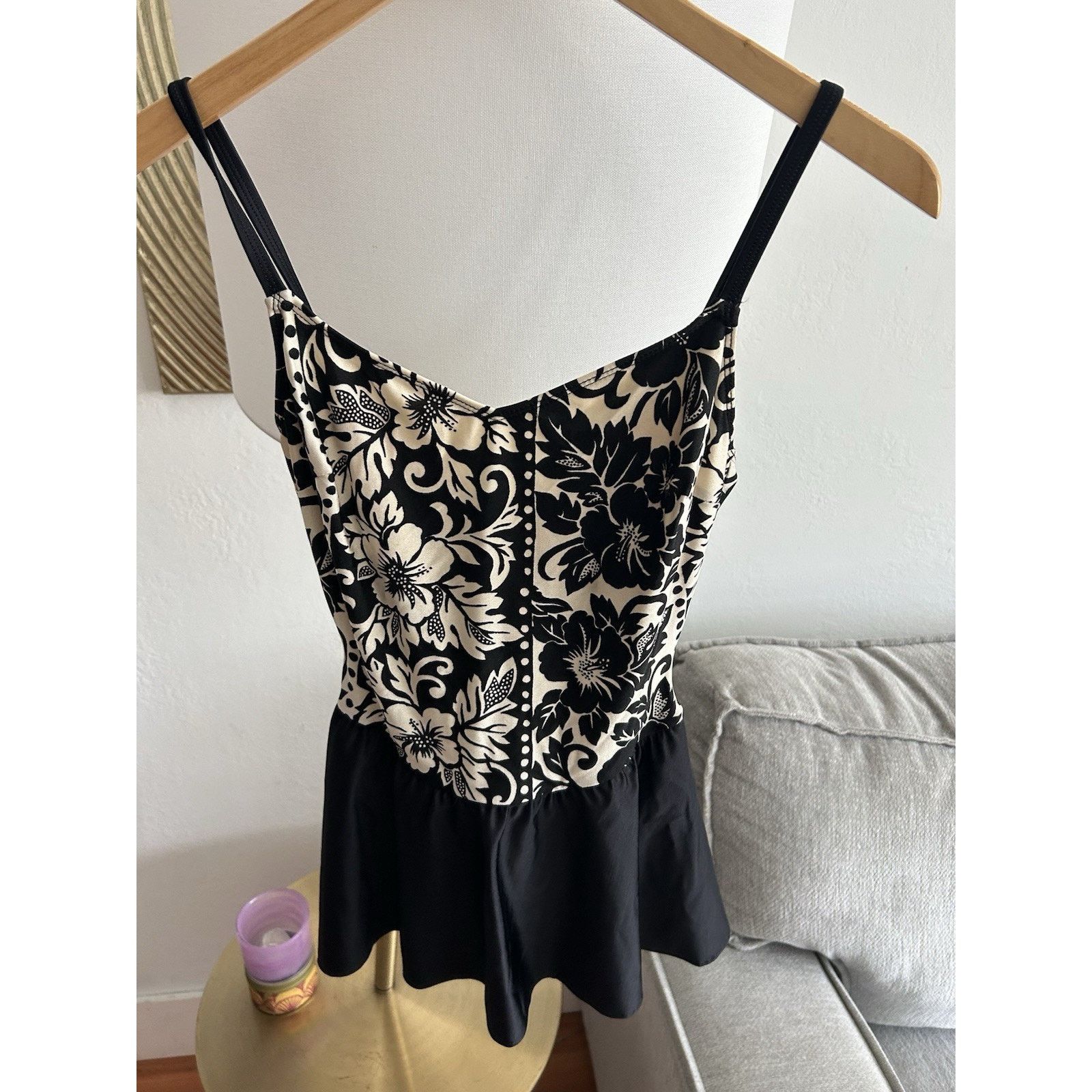 Other Vintage La Blanca One piece Swimsuit Skirt 8 Floral Retro Size ONE SIZE - 5 Thumbnail