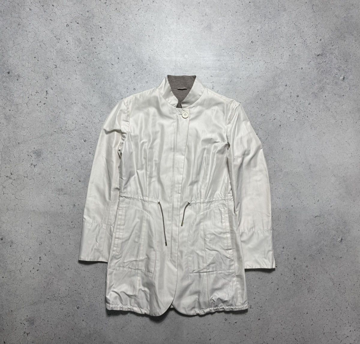 Brunello Cucinelli Brunello Cucinelli Nylon/Silk Women’s Trench Coat Jacket Size M / US 6-8 / IT 42-44 - 1 Thumbnail