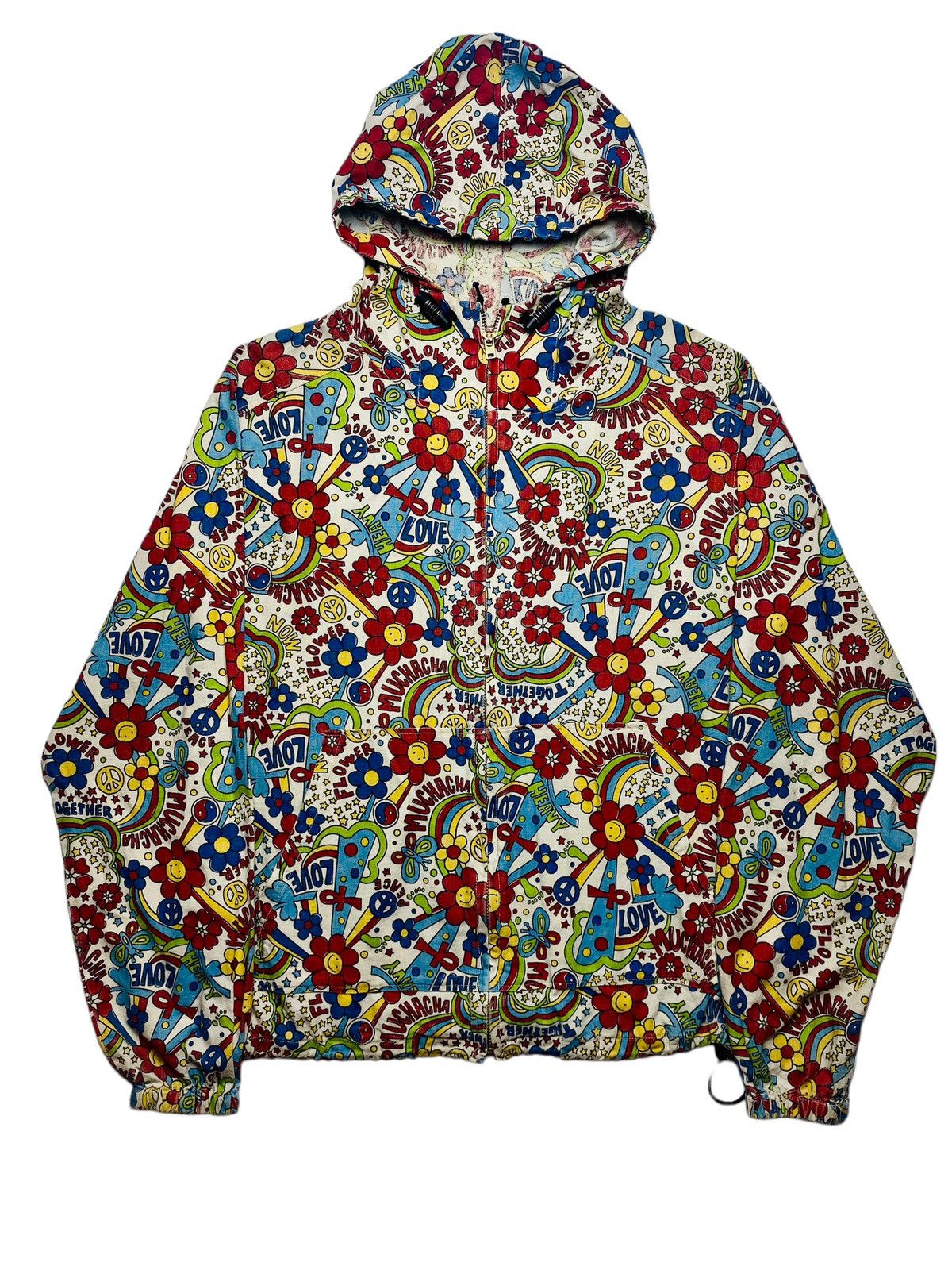 image of Angel Blue x Hysteric Glamour 2000S Muchacha - Hippie Flower Canvas Jacket in White (Size Medium)